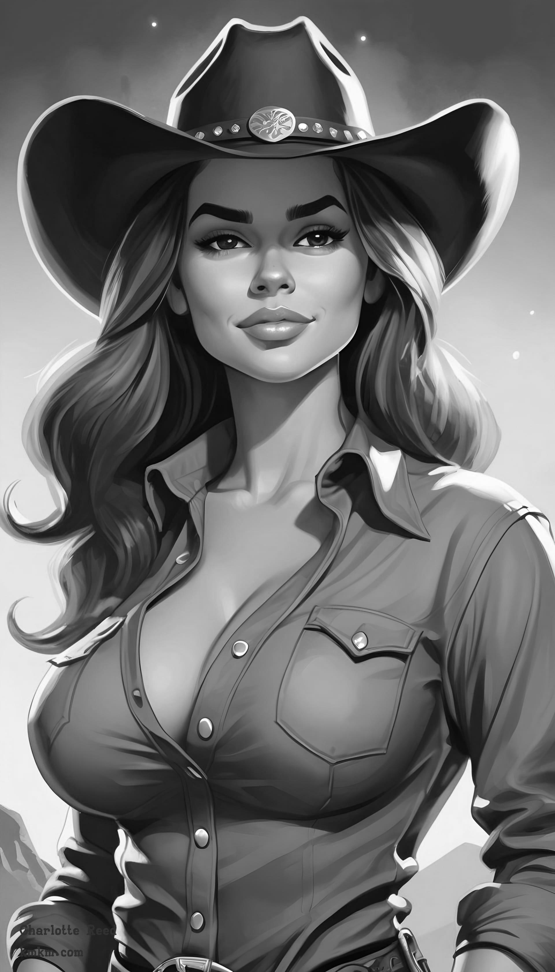 Black and white caricatures from photos 13