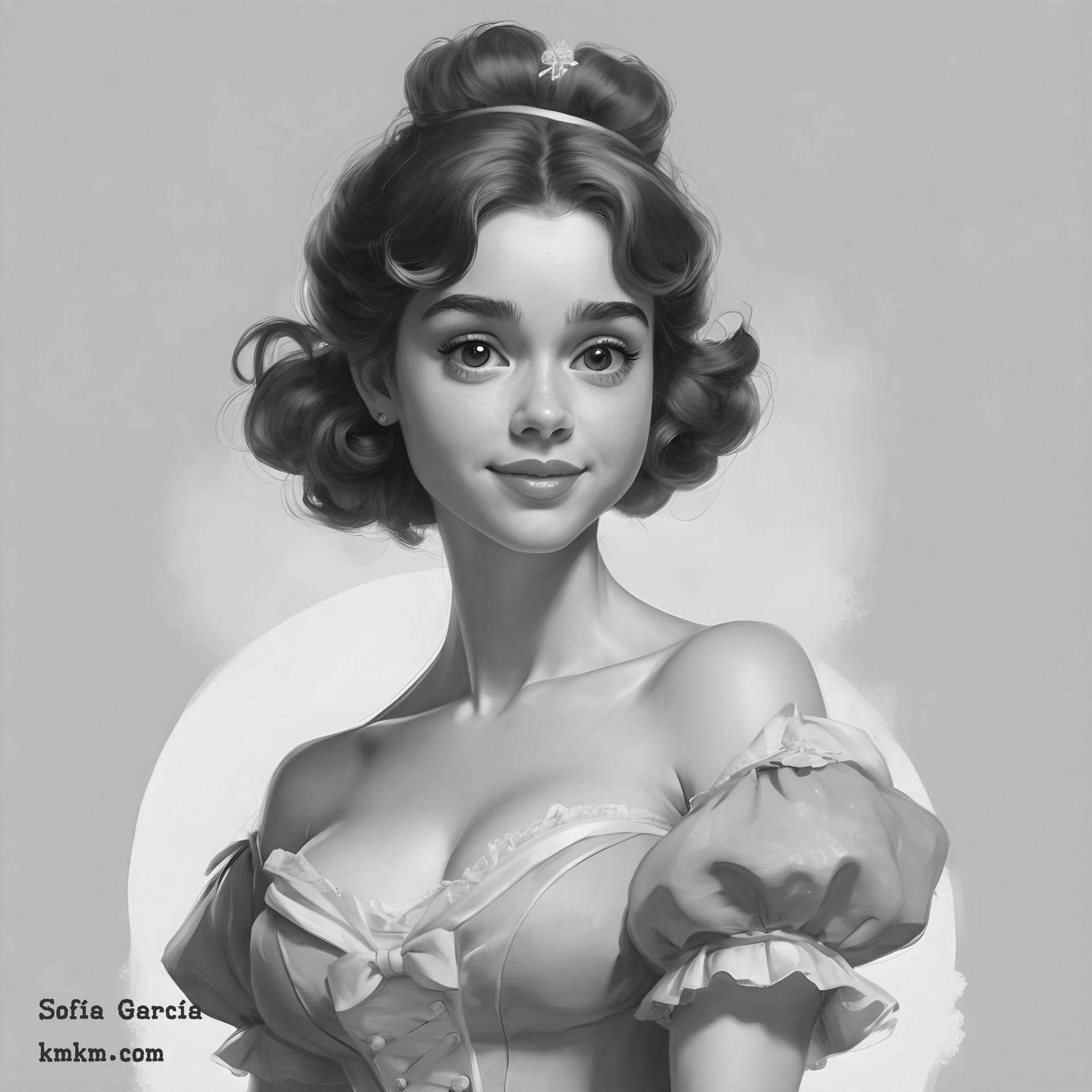 Black and white caricatures from photos 16