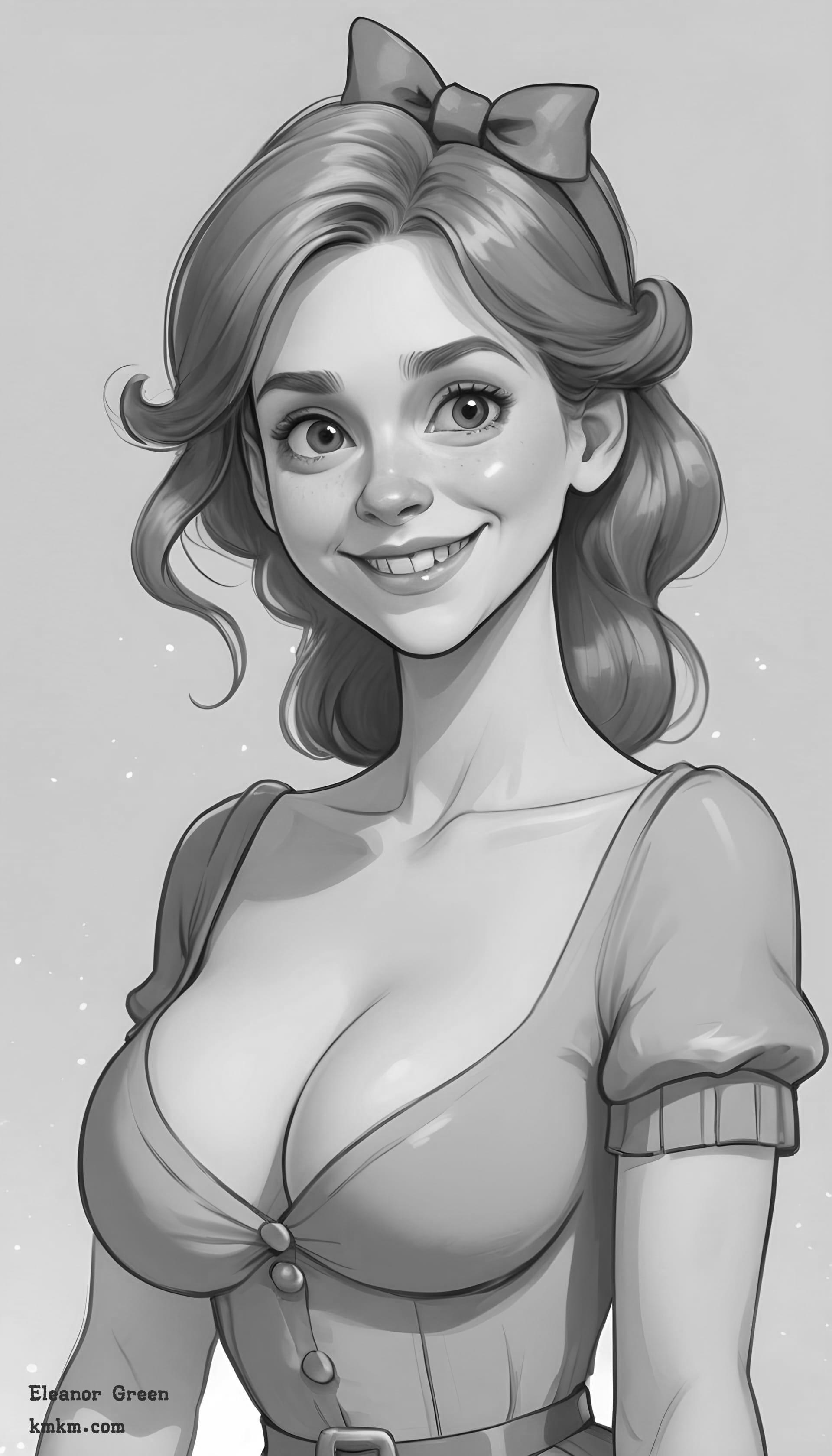 Black and white caricatures from photos 20