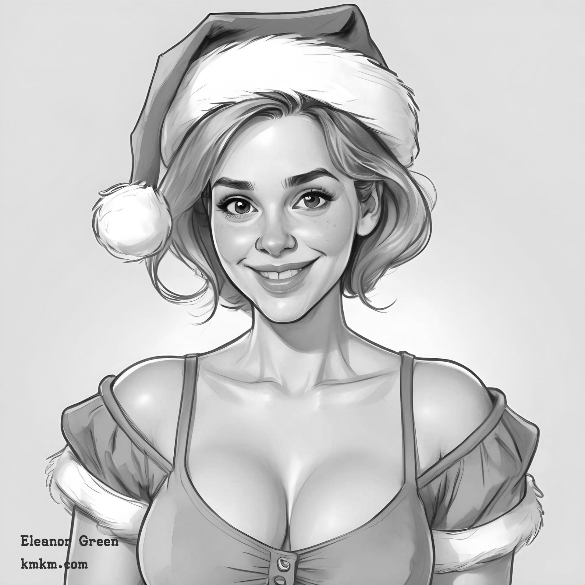 Black and white cartoon caricature 02