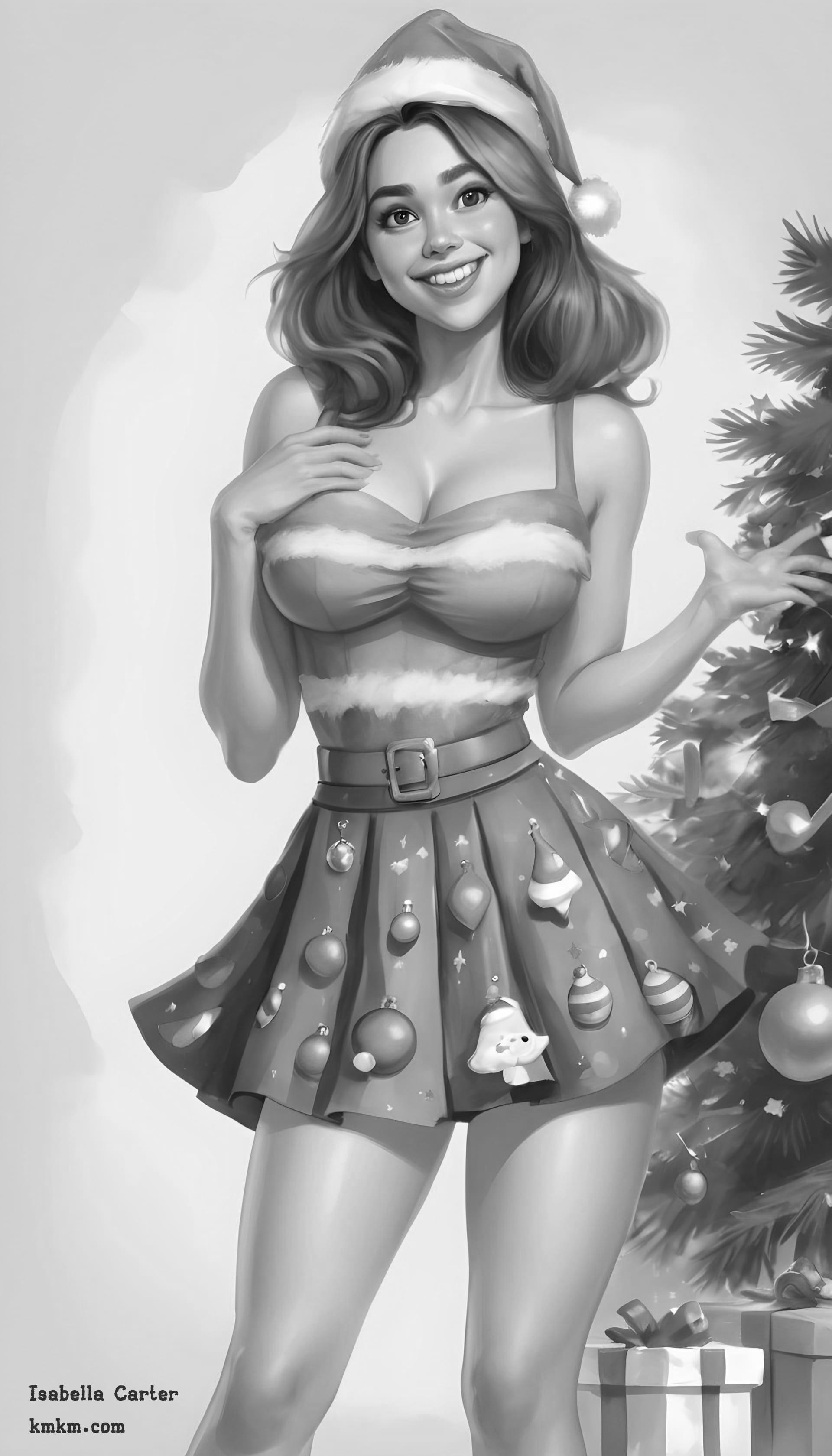 Black and white cartoon caricature 07