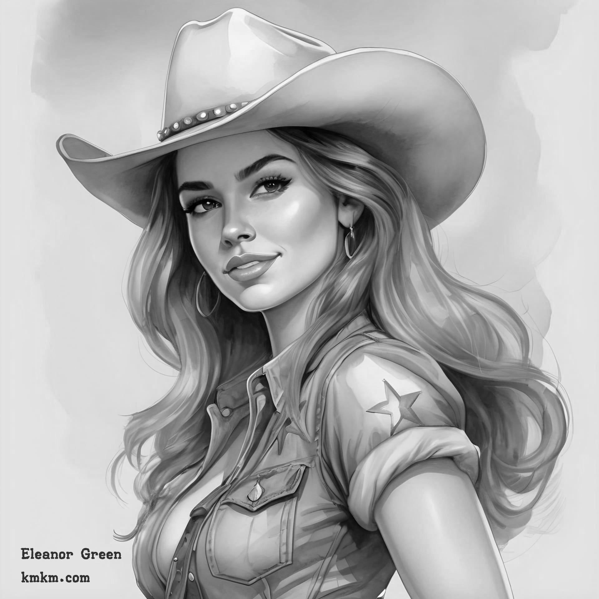 Black and white cartoon caricature 09