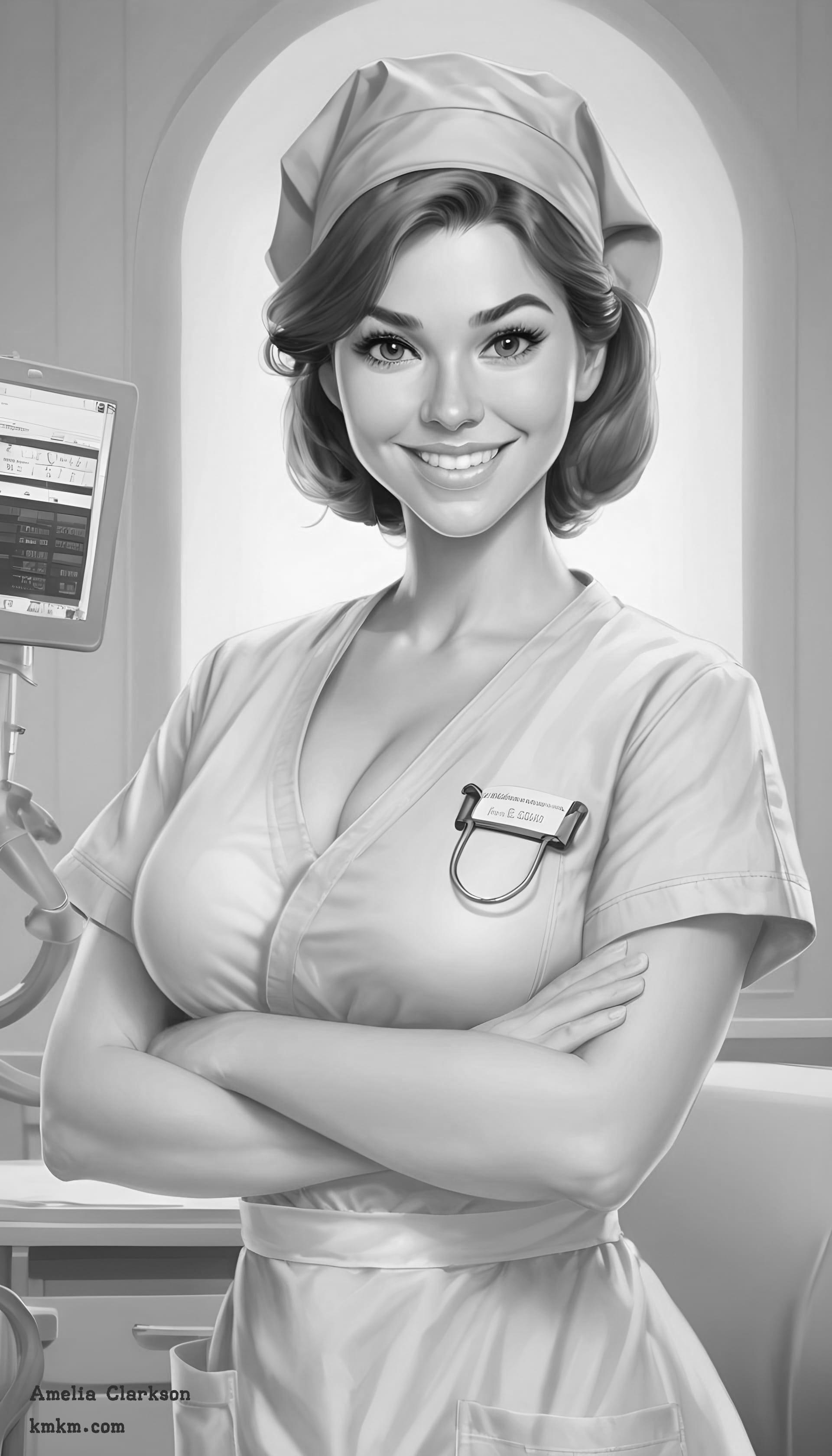 Black and white custom caricature 05