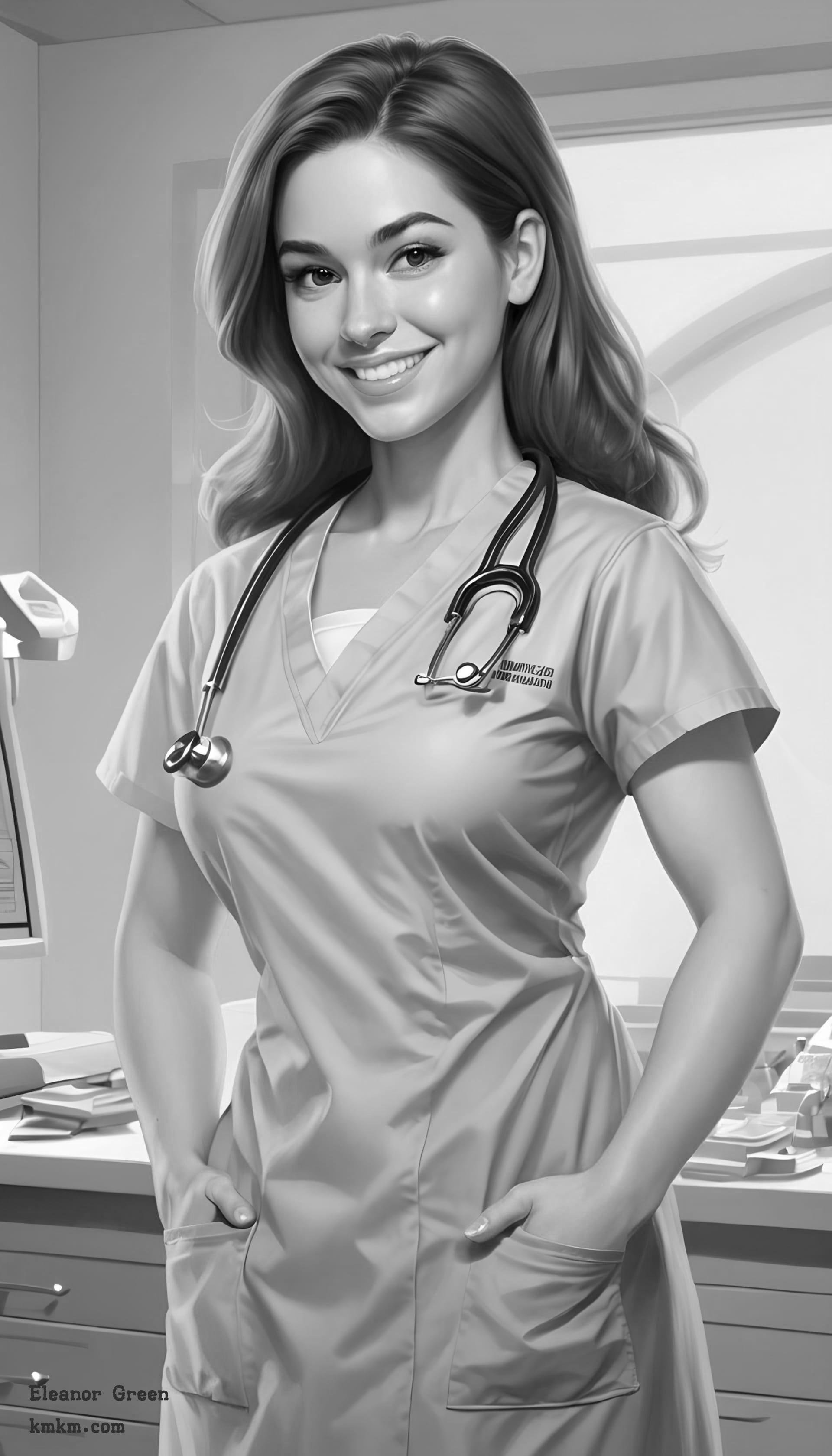 Black and white custom caricature 08