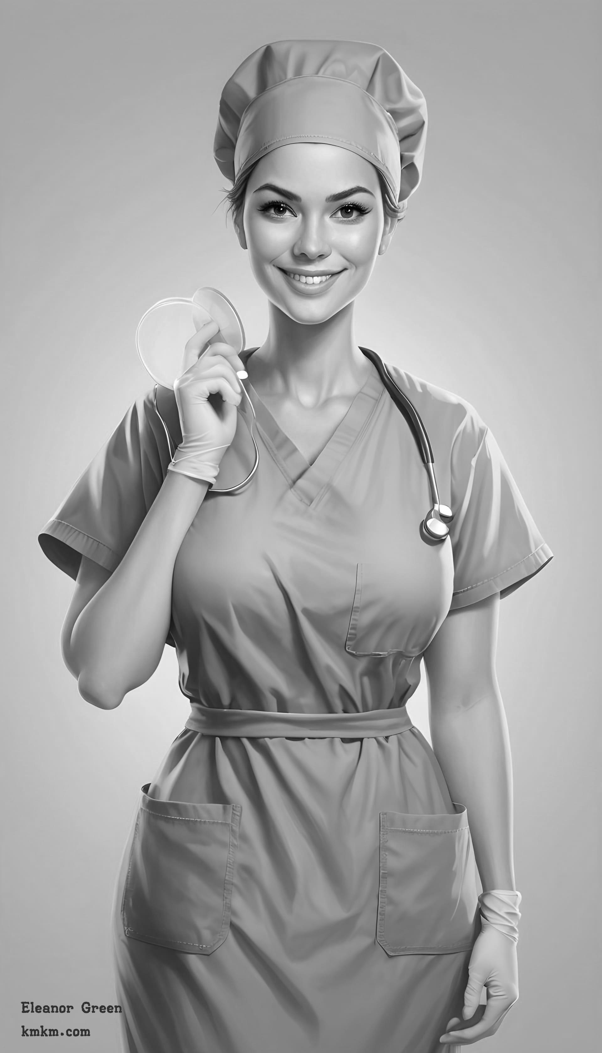 Black and white custom caricature 09