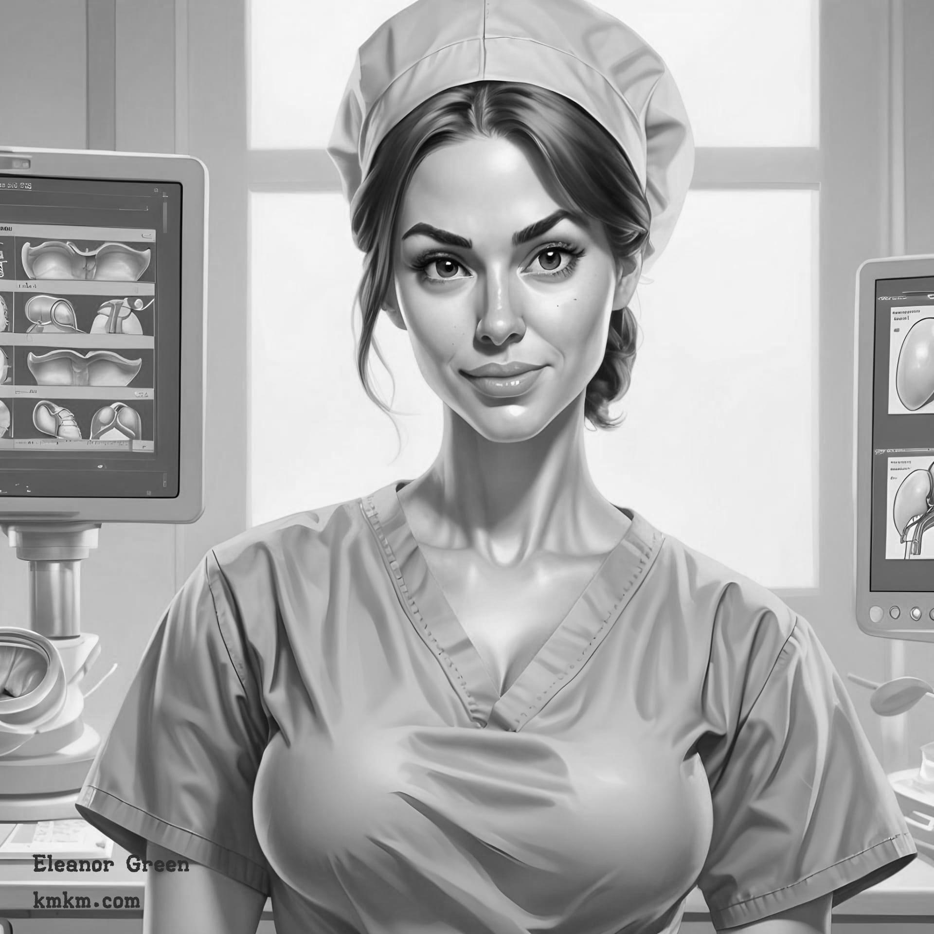 Black and white custom caricature 16