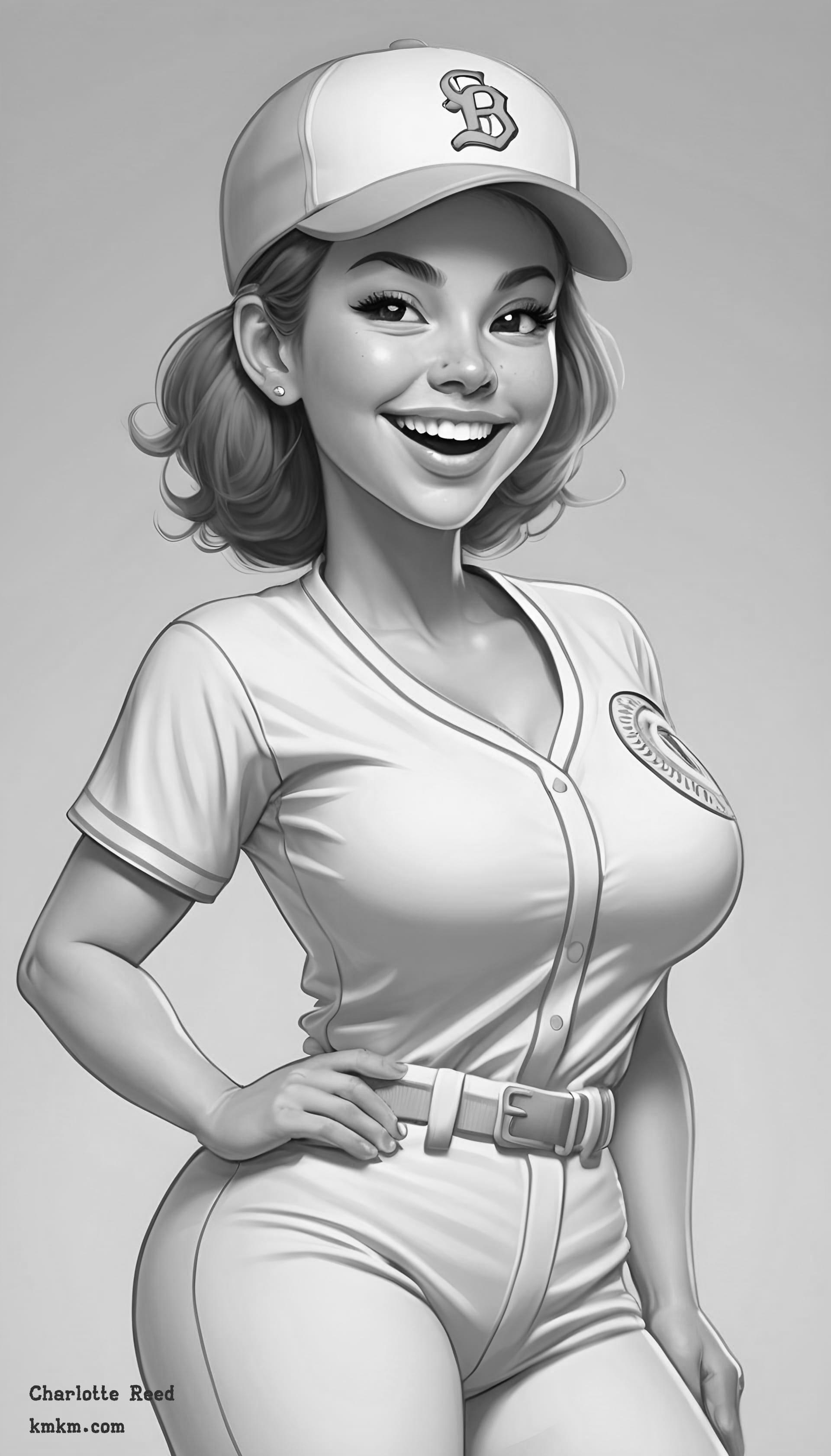 Black and white cute caricature 03