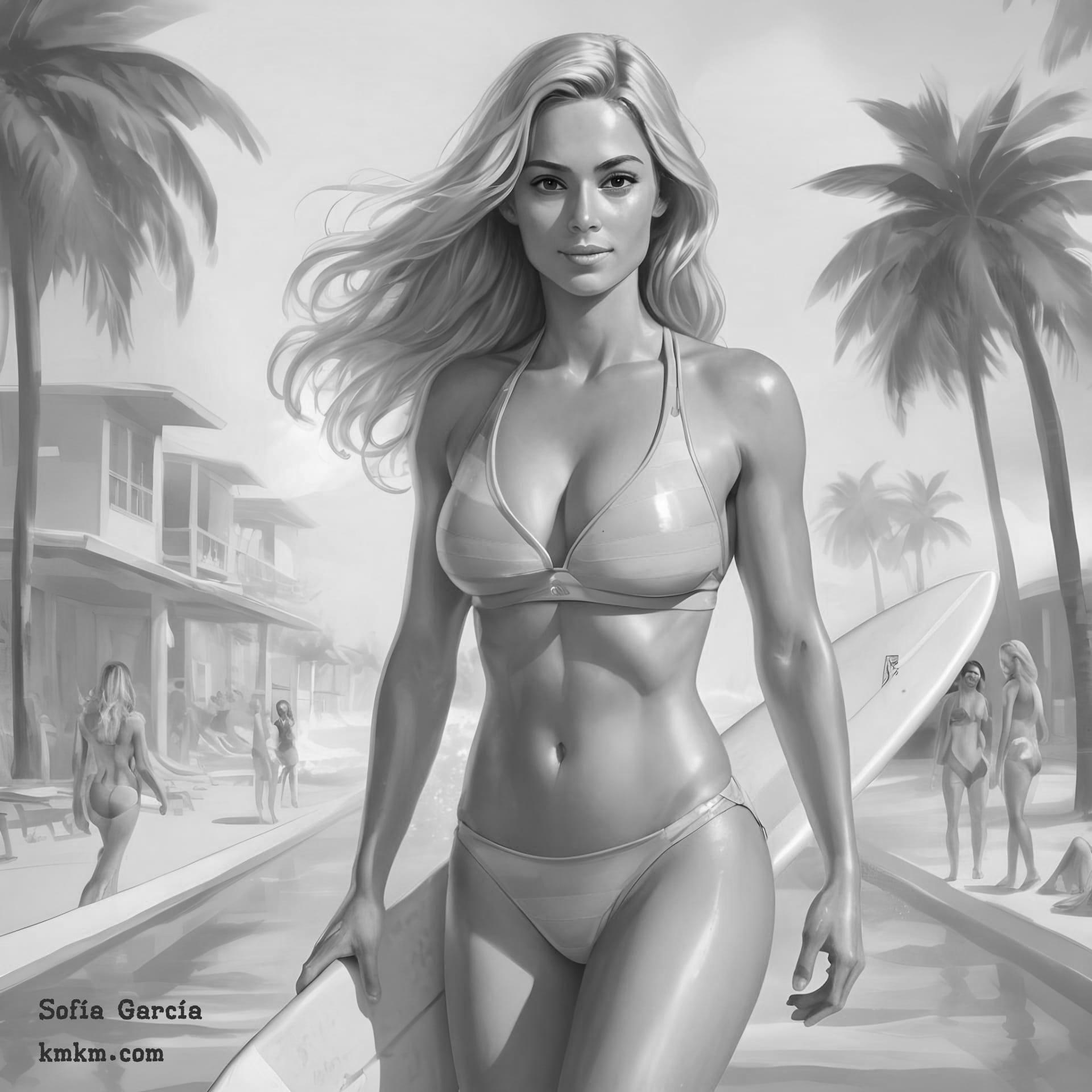 Black and white cute caricature 06