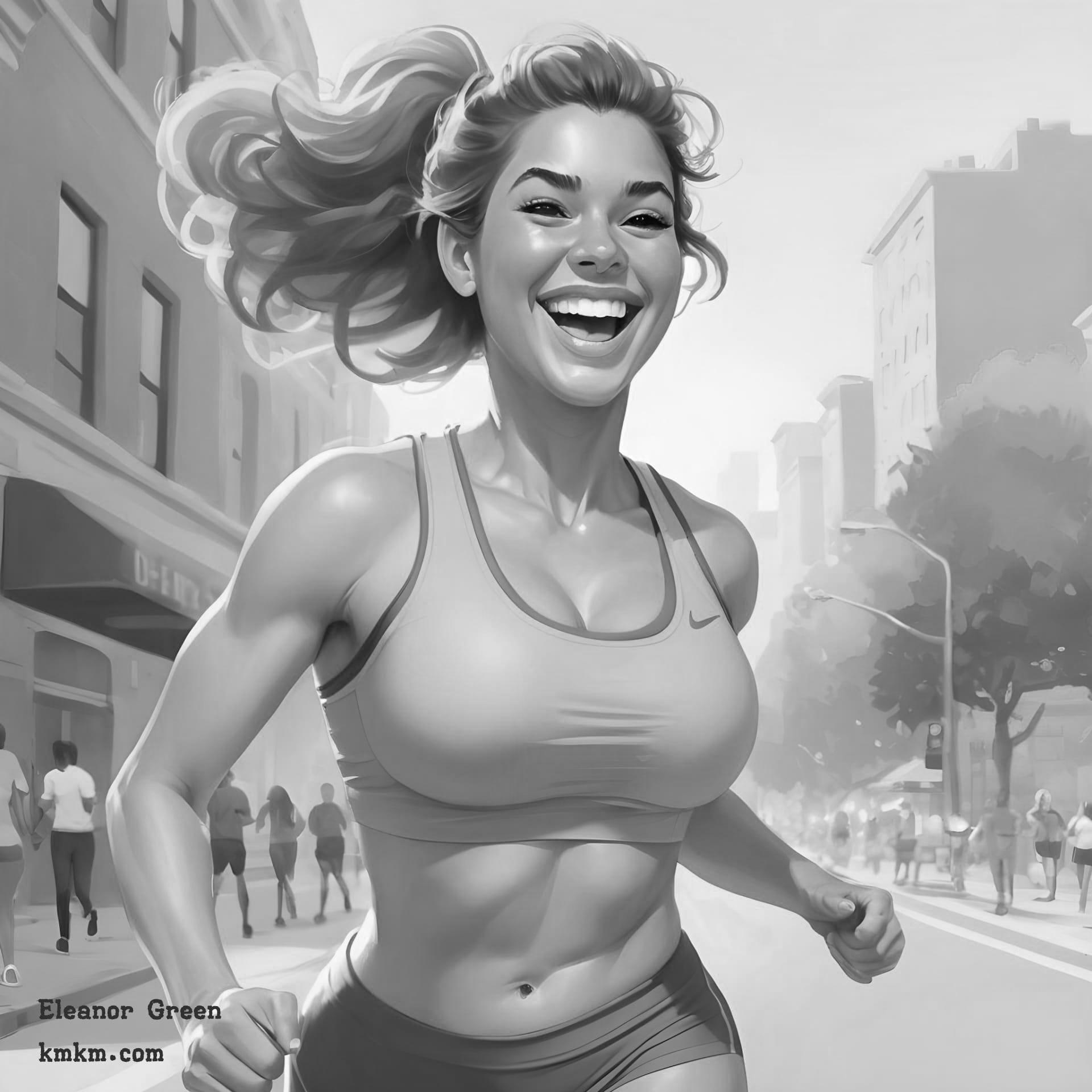 Black and white cute caricature 15