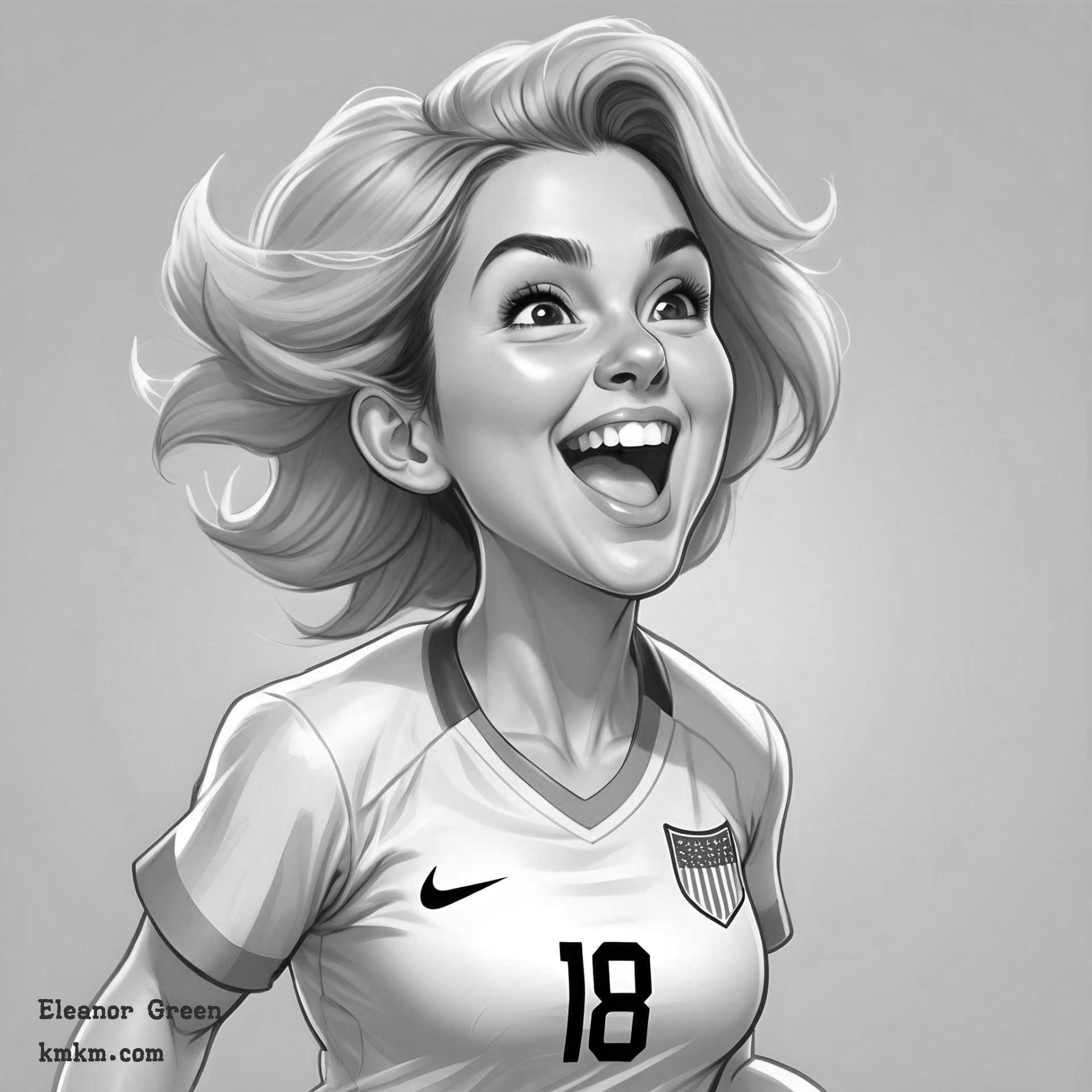 Black and white cute caricature 17
