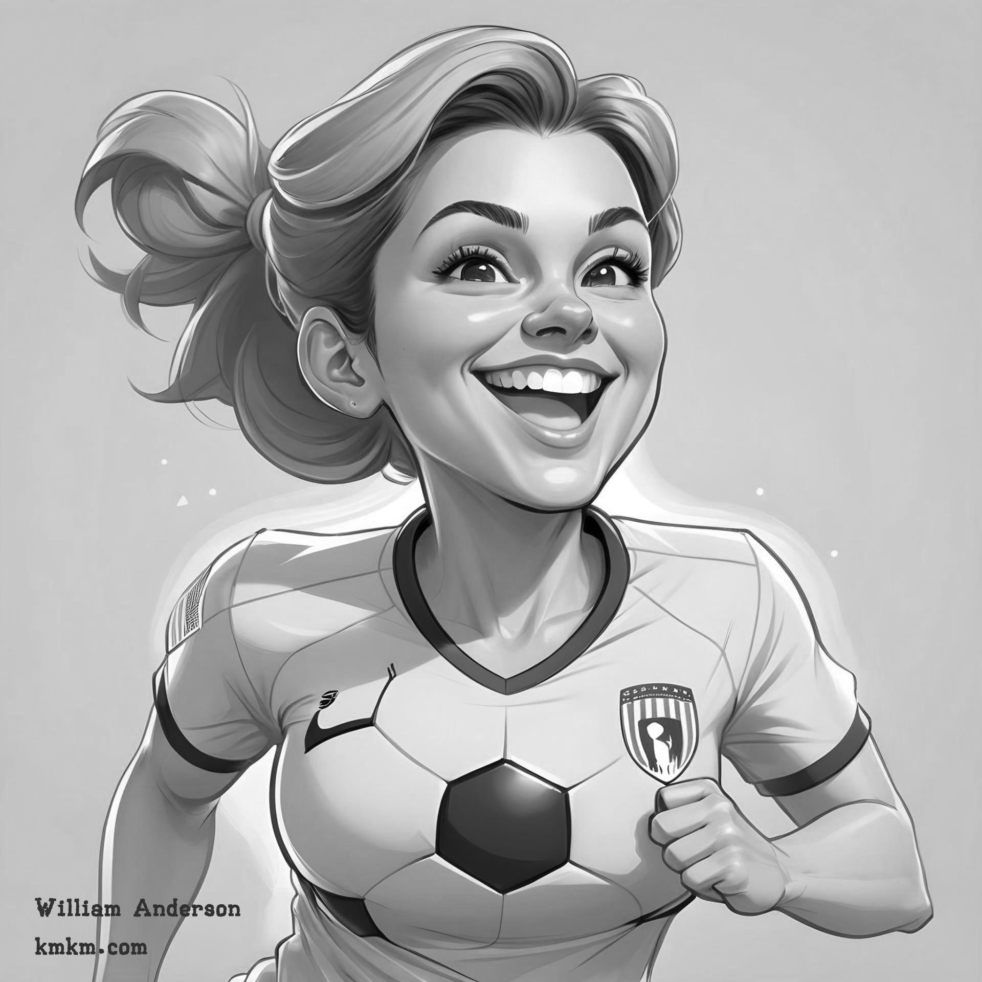 Black and white cute caricature 18