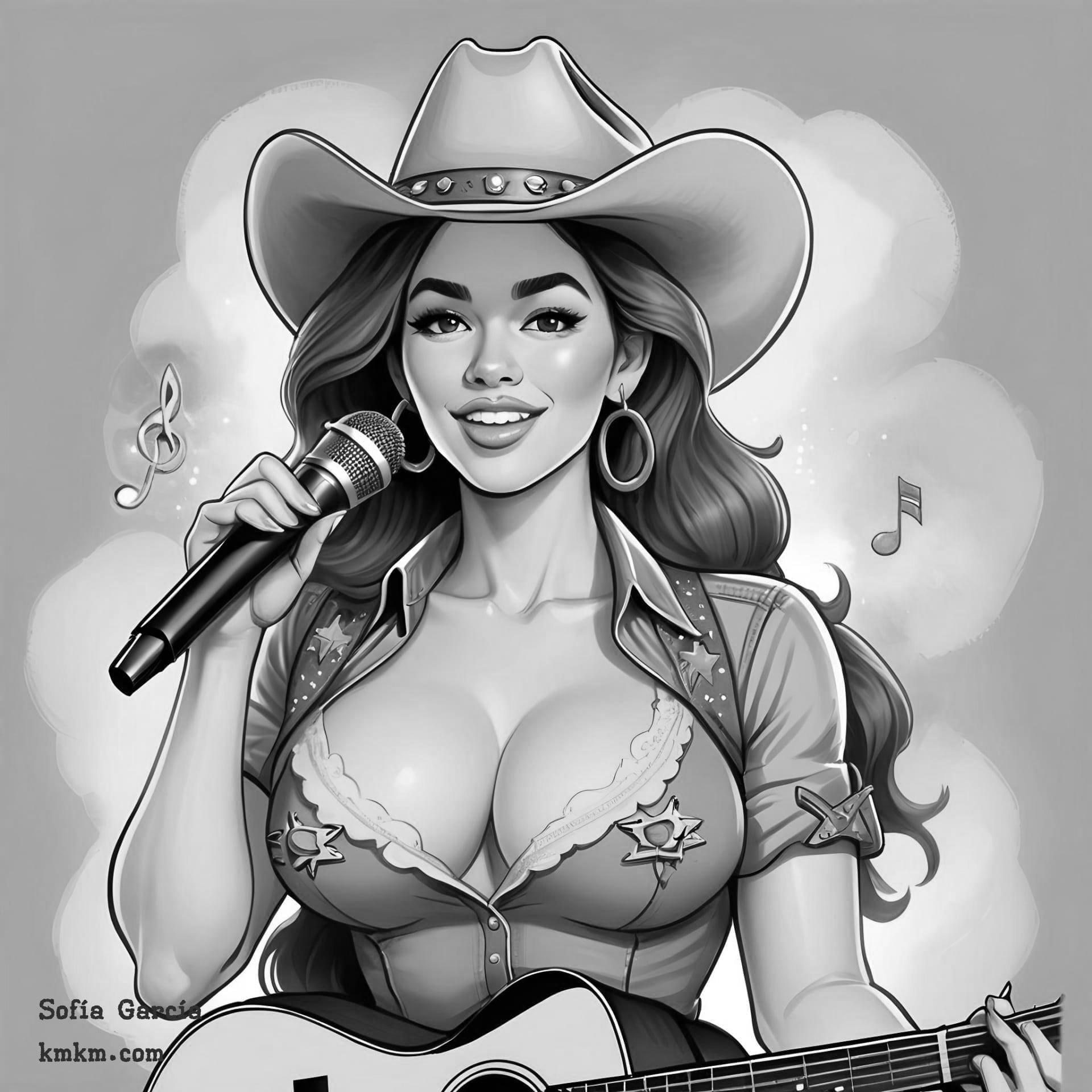 Black and white digital caricature 04