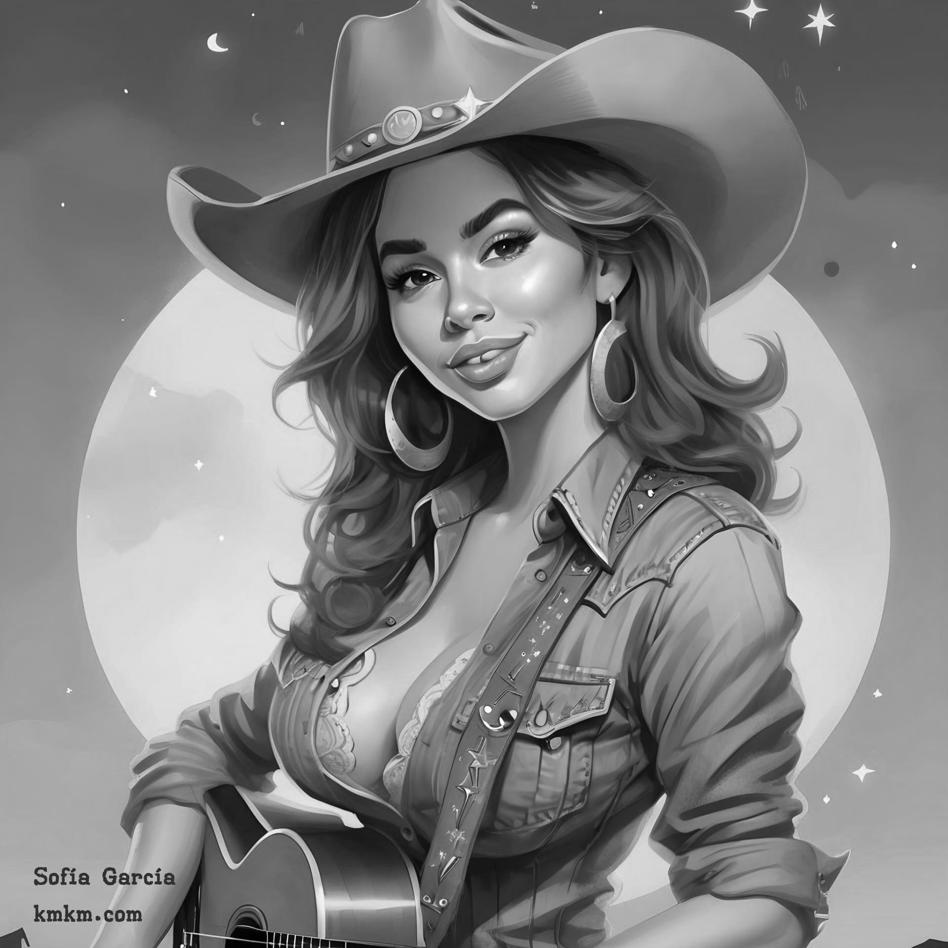 Black and white digital caricature 05