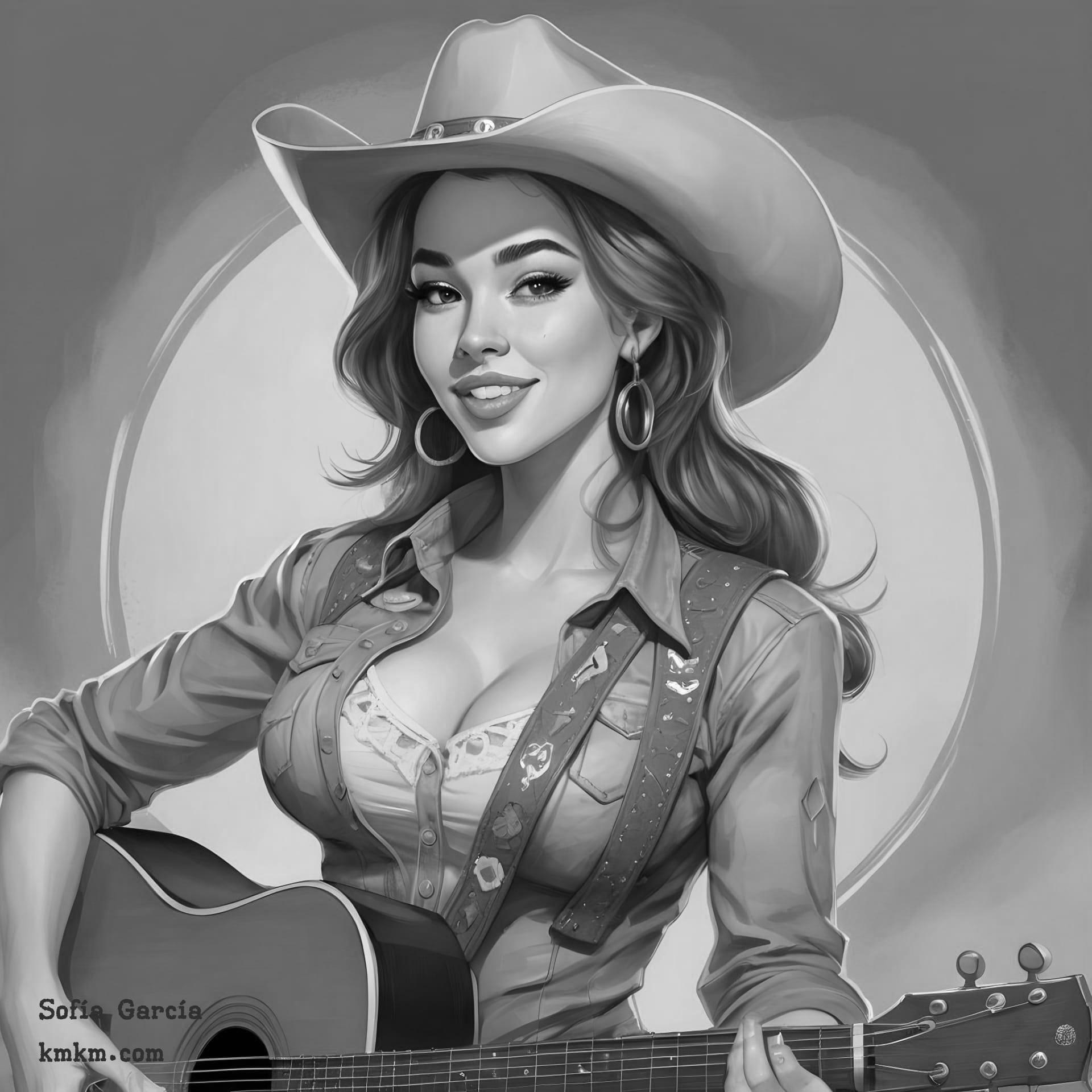 Black and white digital caricature 06