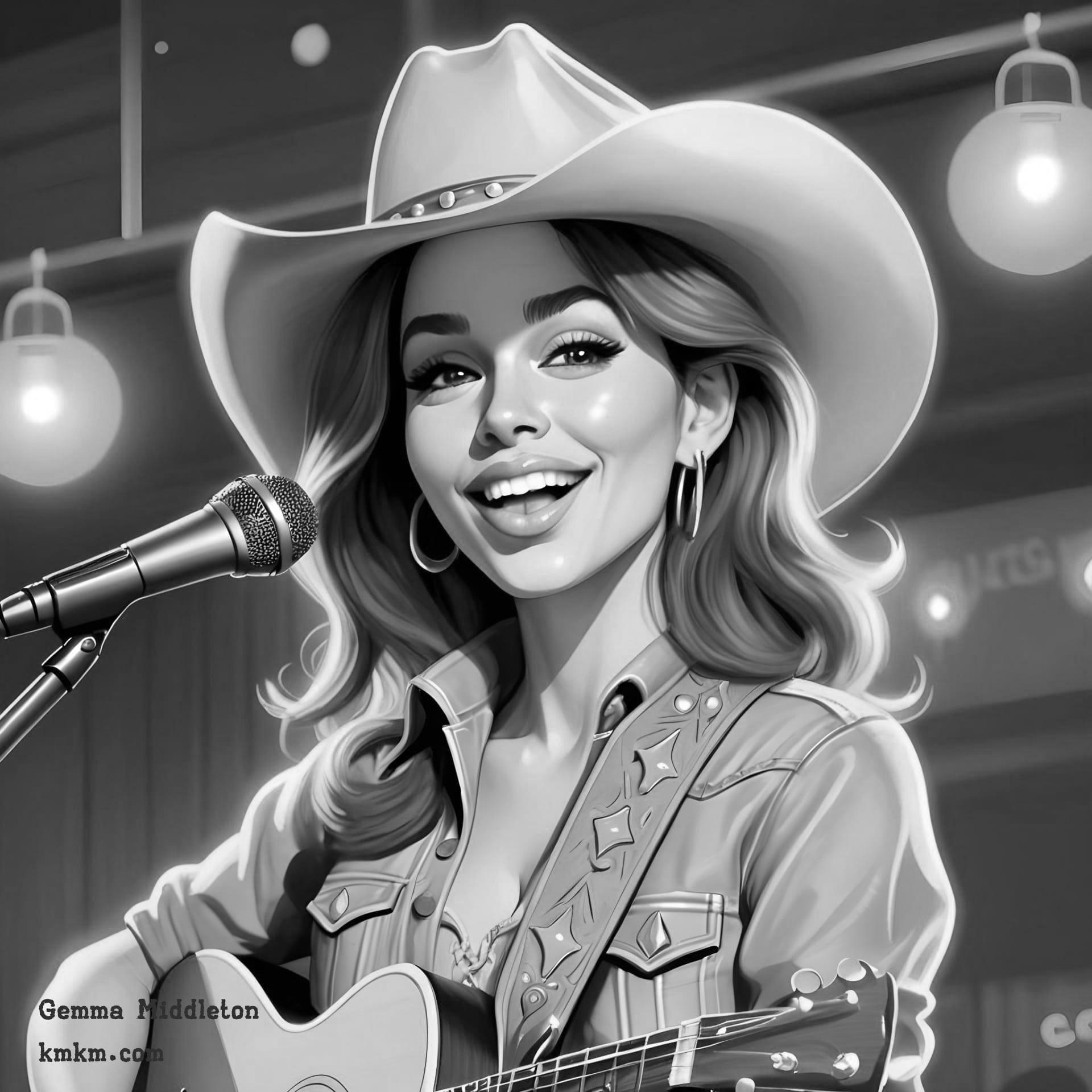 Black and white digital caricature 08