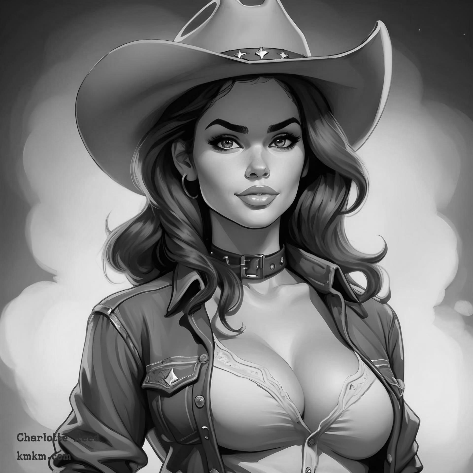 Black and white digital caricature 13