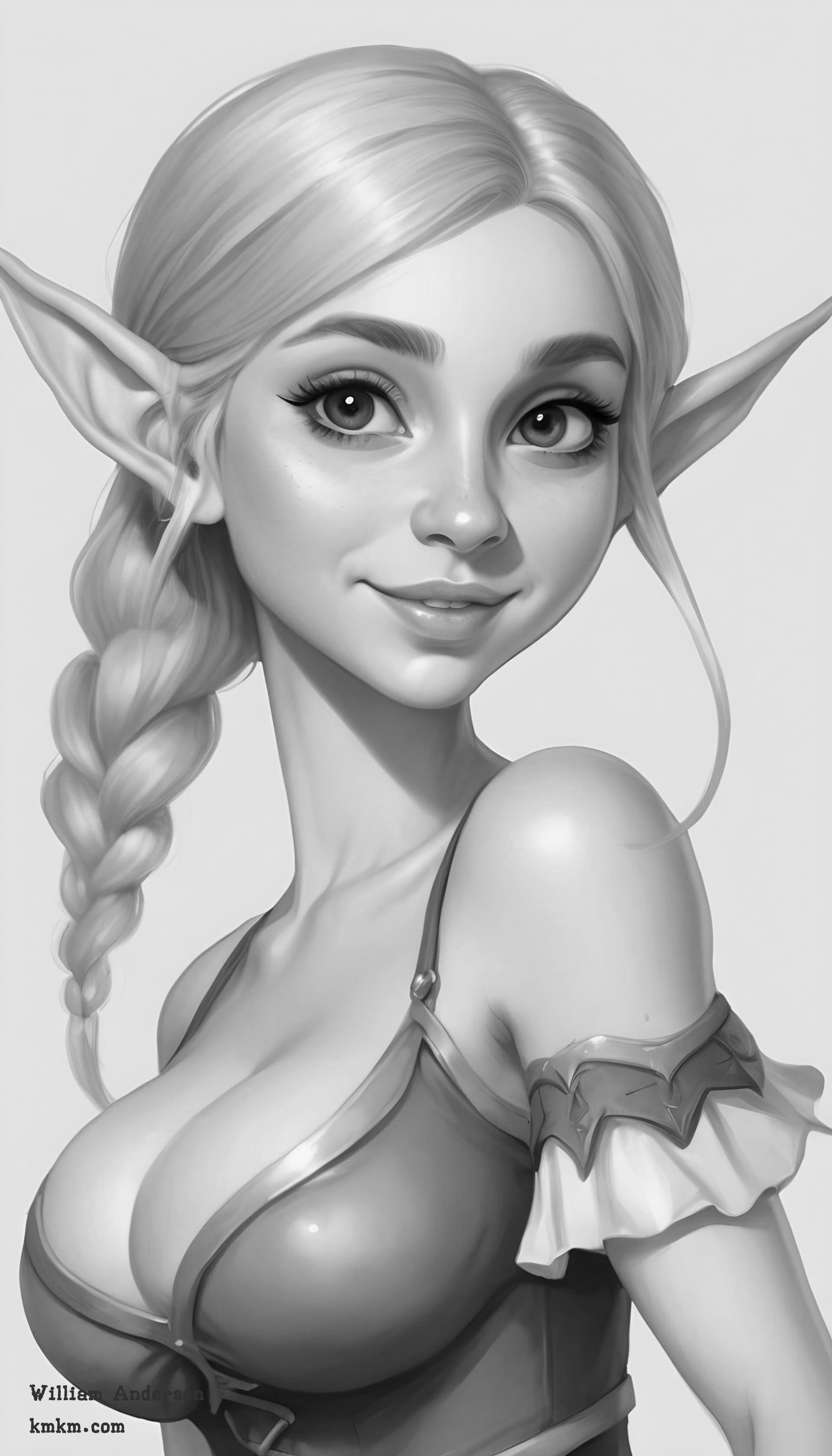 Black and white goofy faces caricatures 08