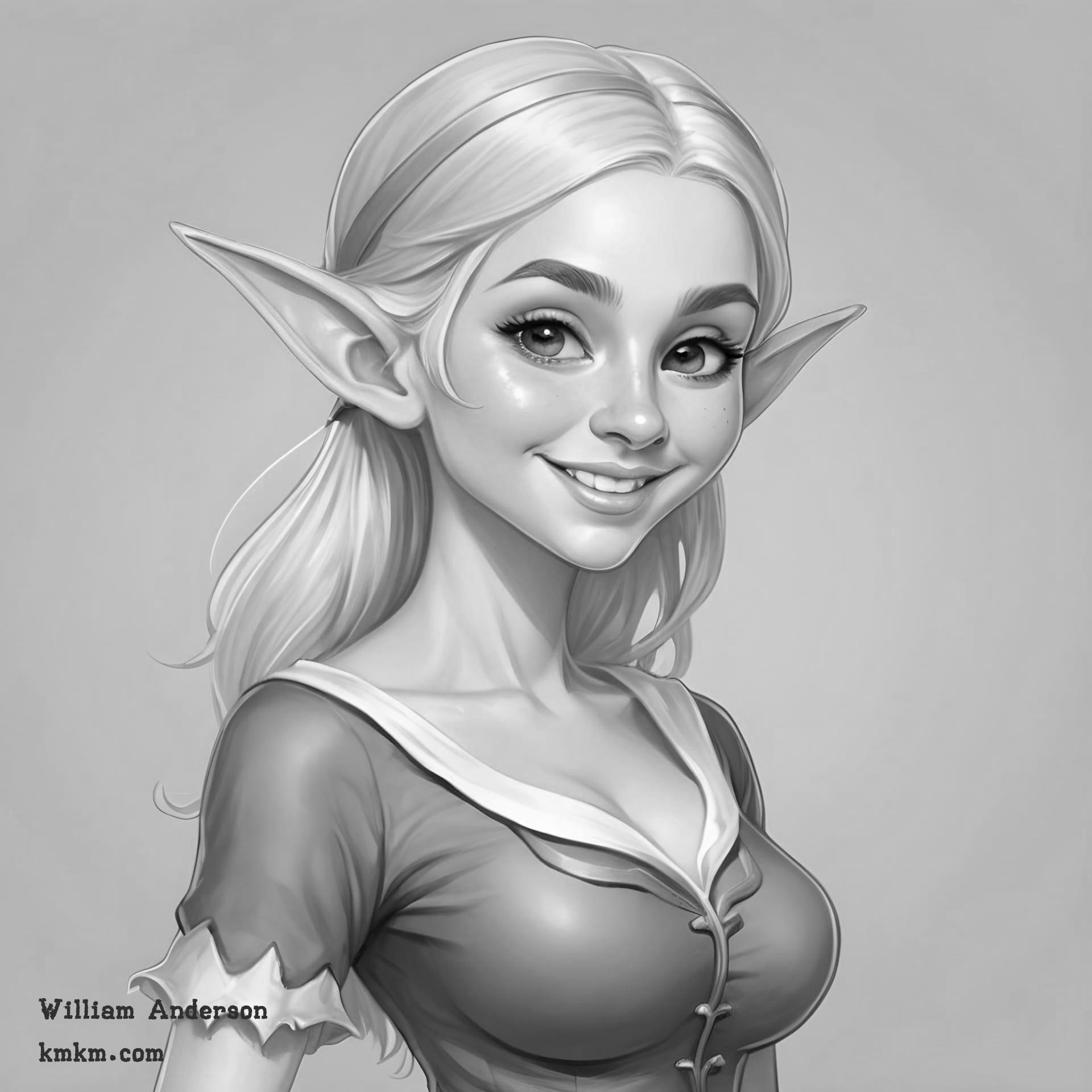 Black and white goofy faces caricatures 09