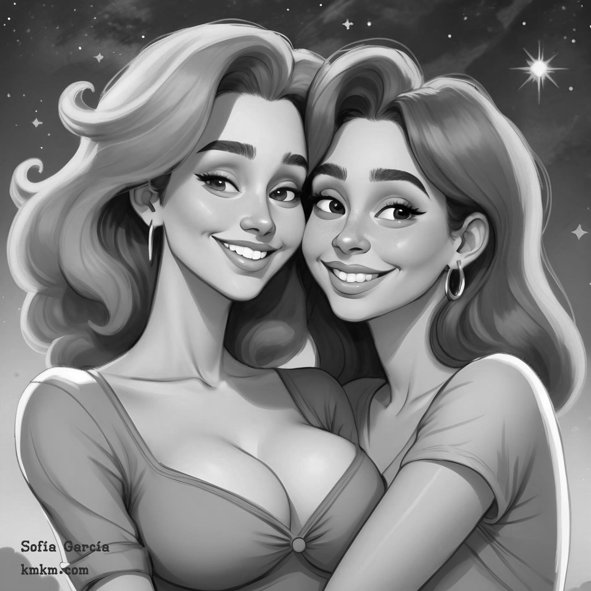 Black and white goofy faces caricatures 20