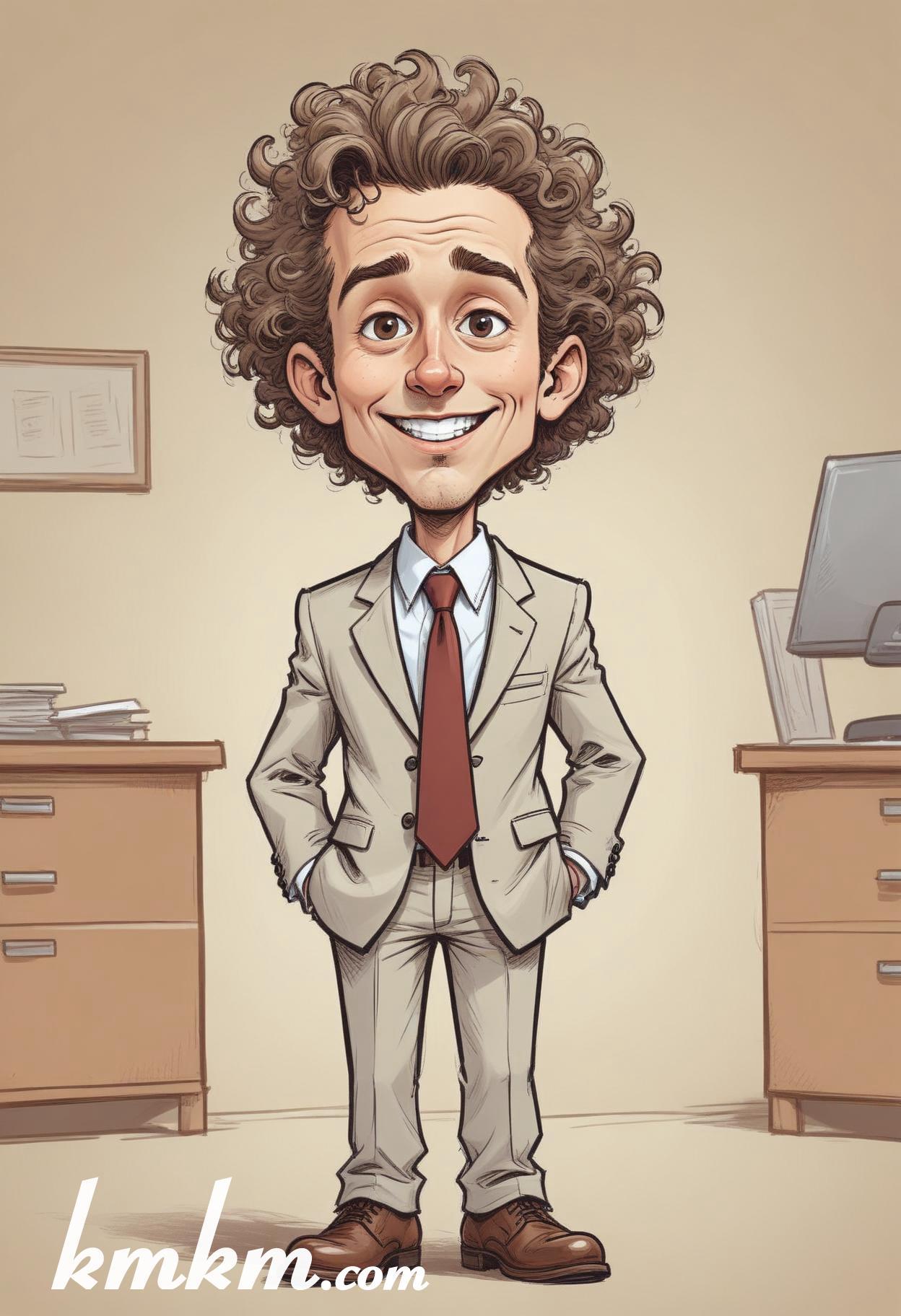 Business caricature cartoon drawing 07