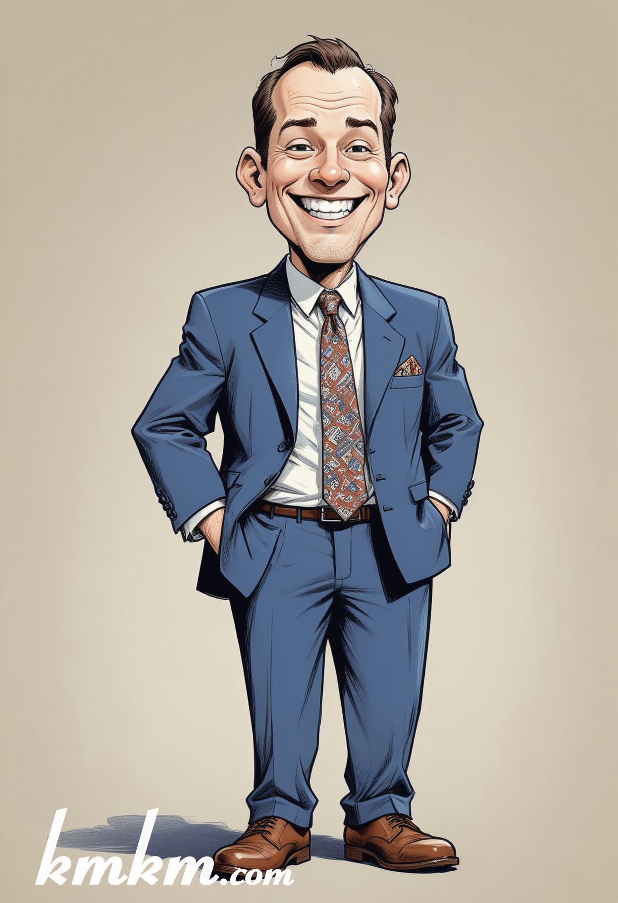 Business caricature cartoon drawing 08