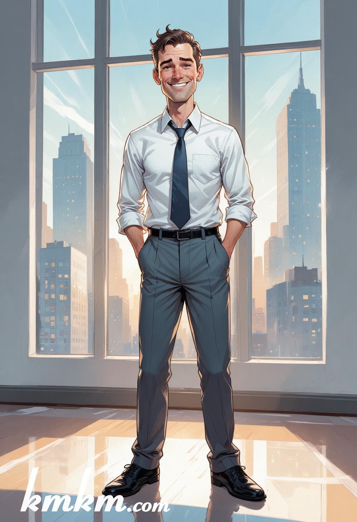 Business caricature cartoon drawing 09