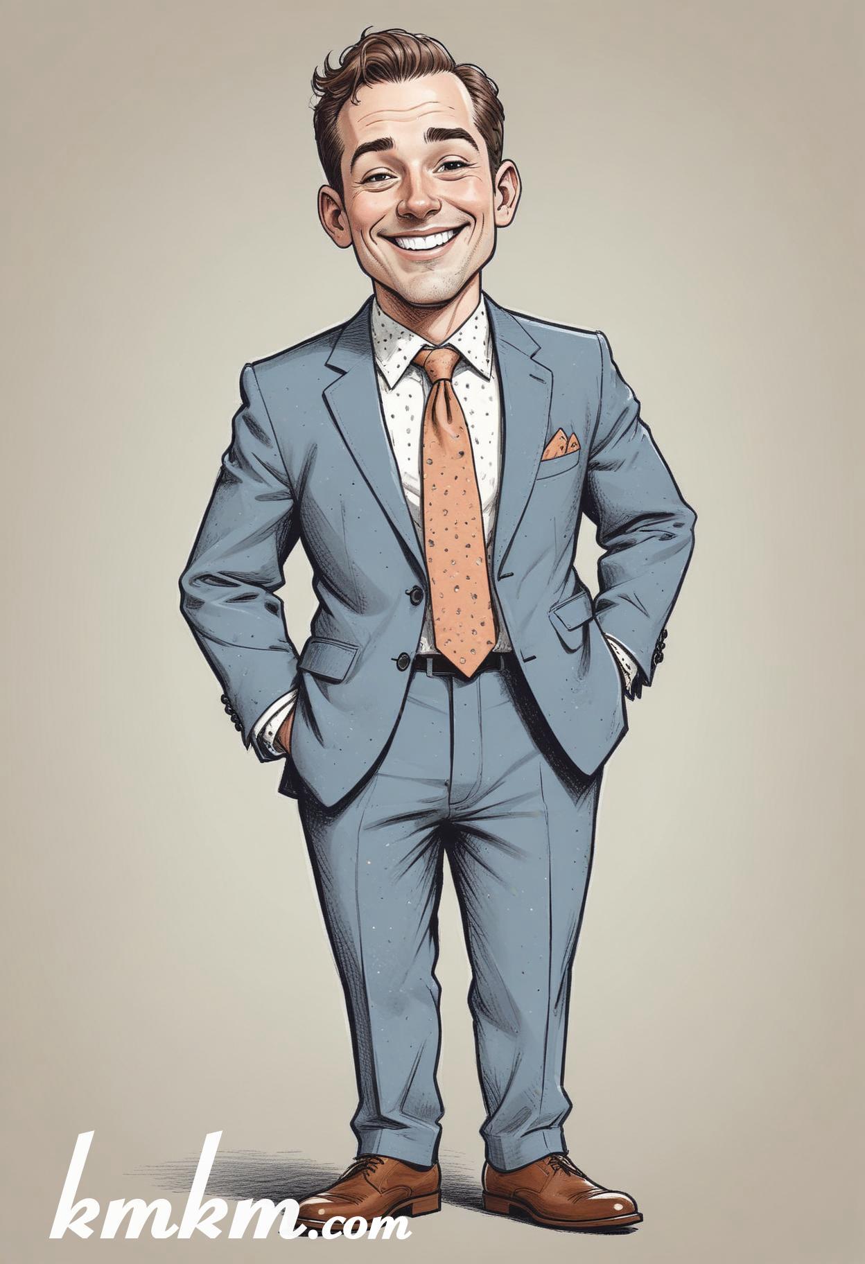 Business caricature cartoon drawing 11