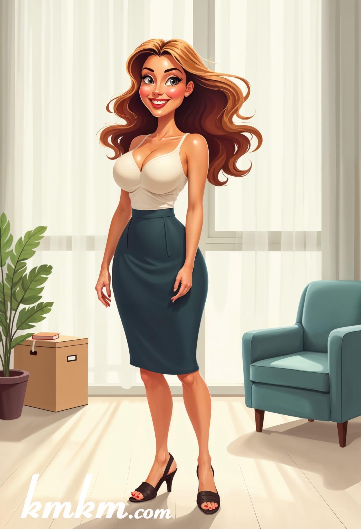 Business girl outfit illustration drawing 20