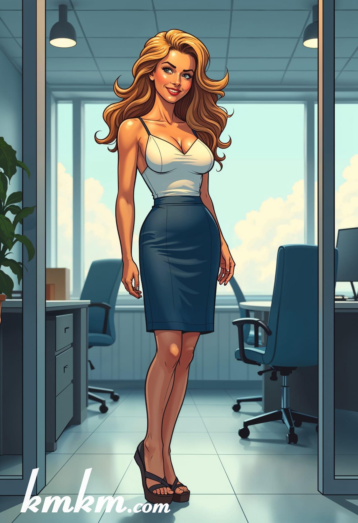 Business girl outfit sketch drawing 13