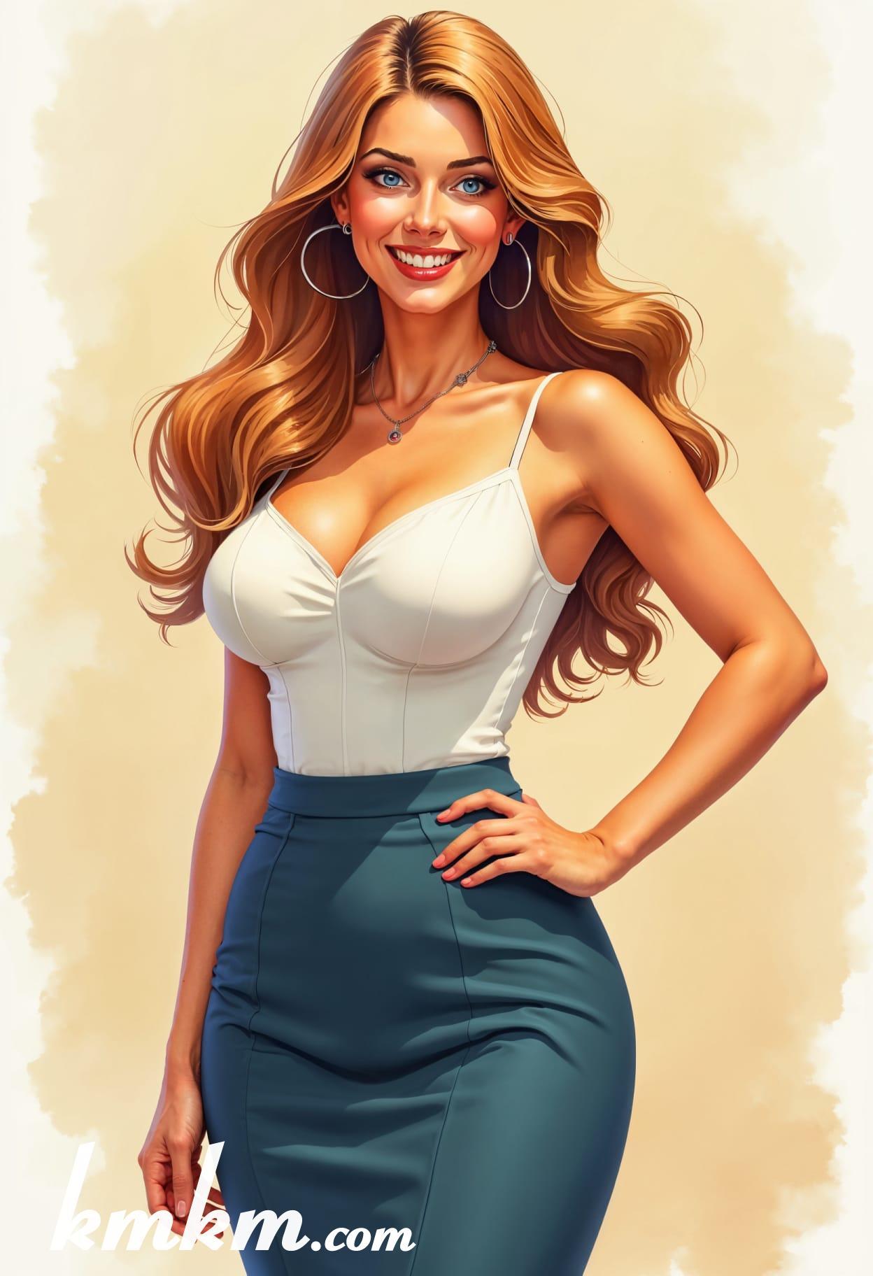 Business girl outfit sketch drawing 15