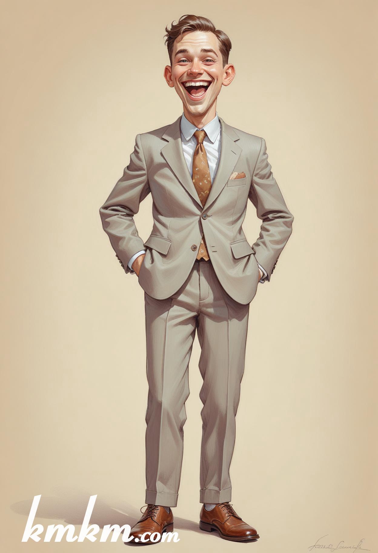 Business people cartoon caricature drawing 02