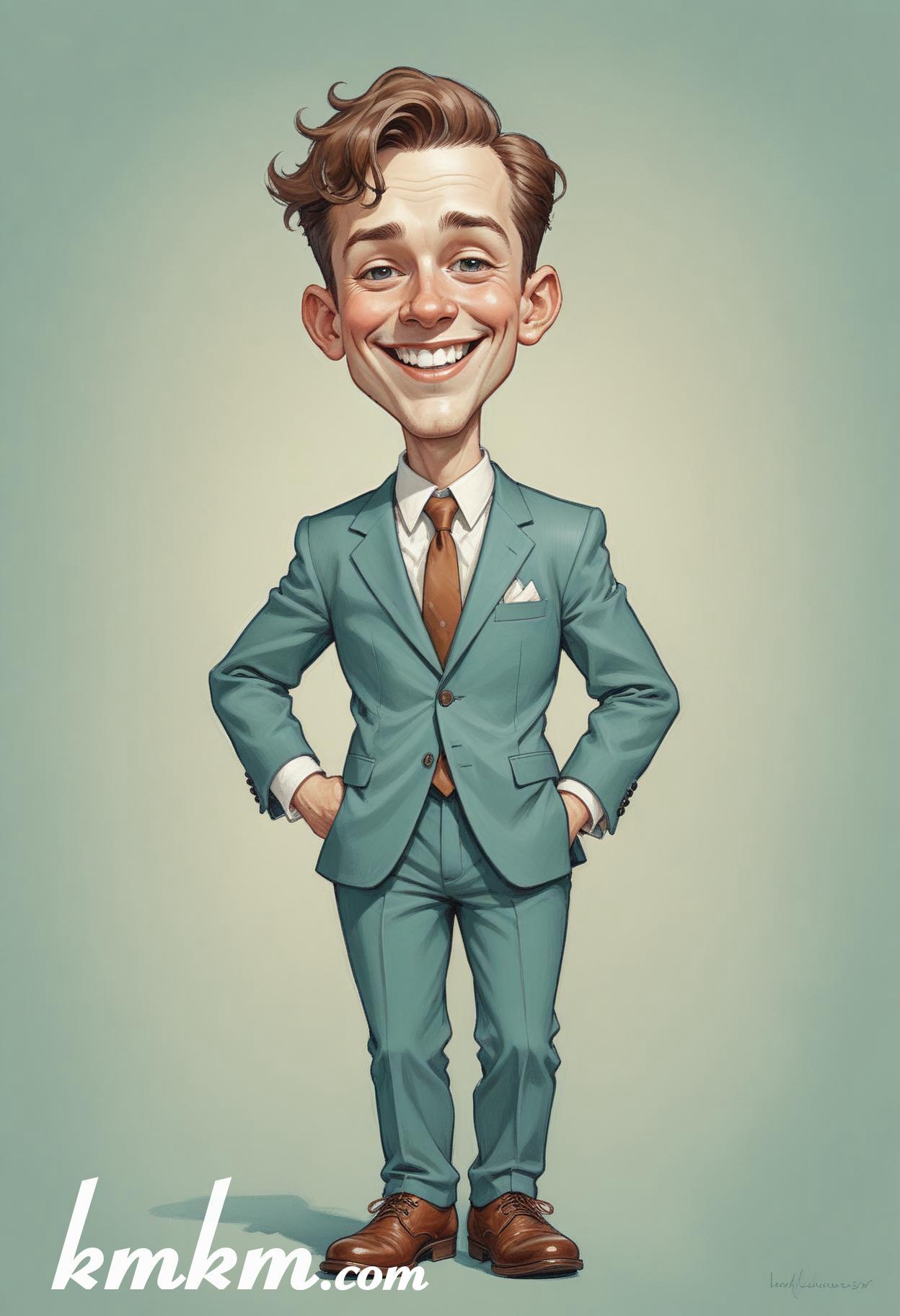 Business people cartoon caricature drawing 04