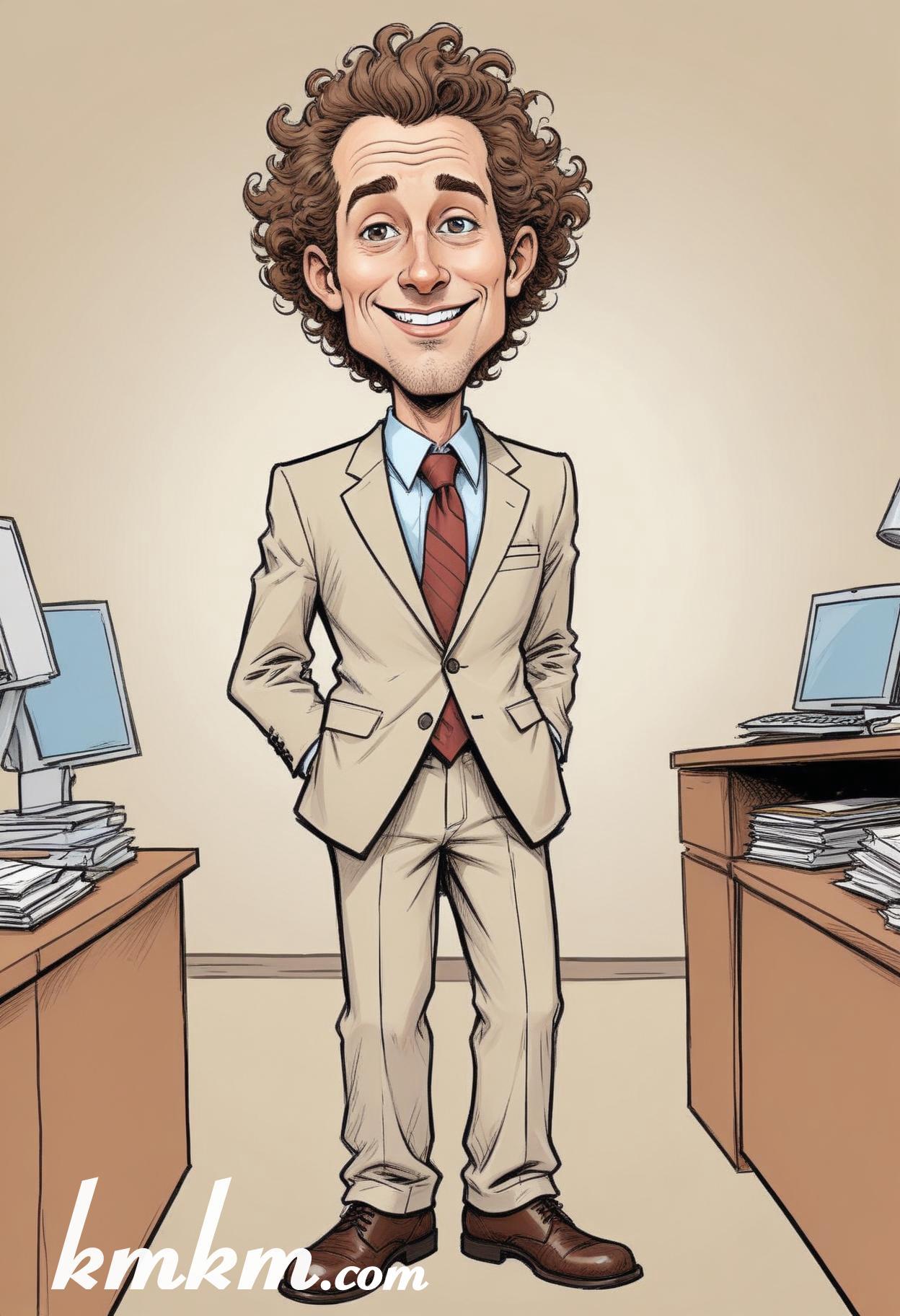 Business people cartoon caricature drawing 06