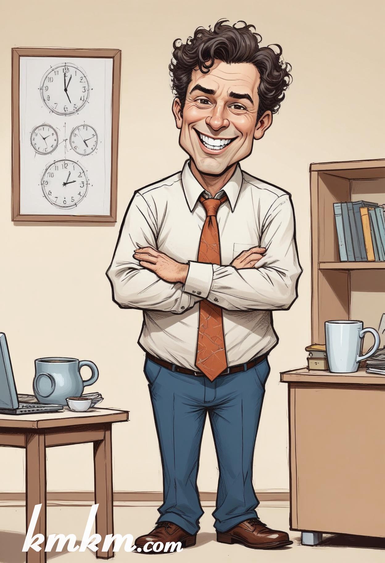 Business people cartoon caricature drawing 08