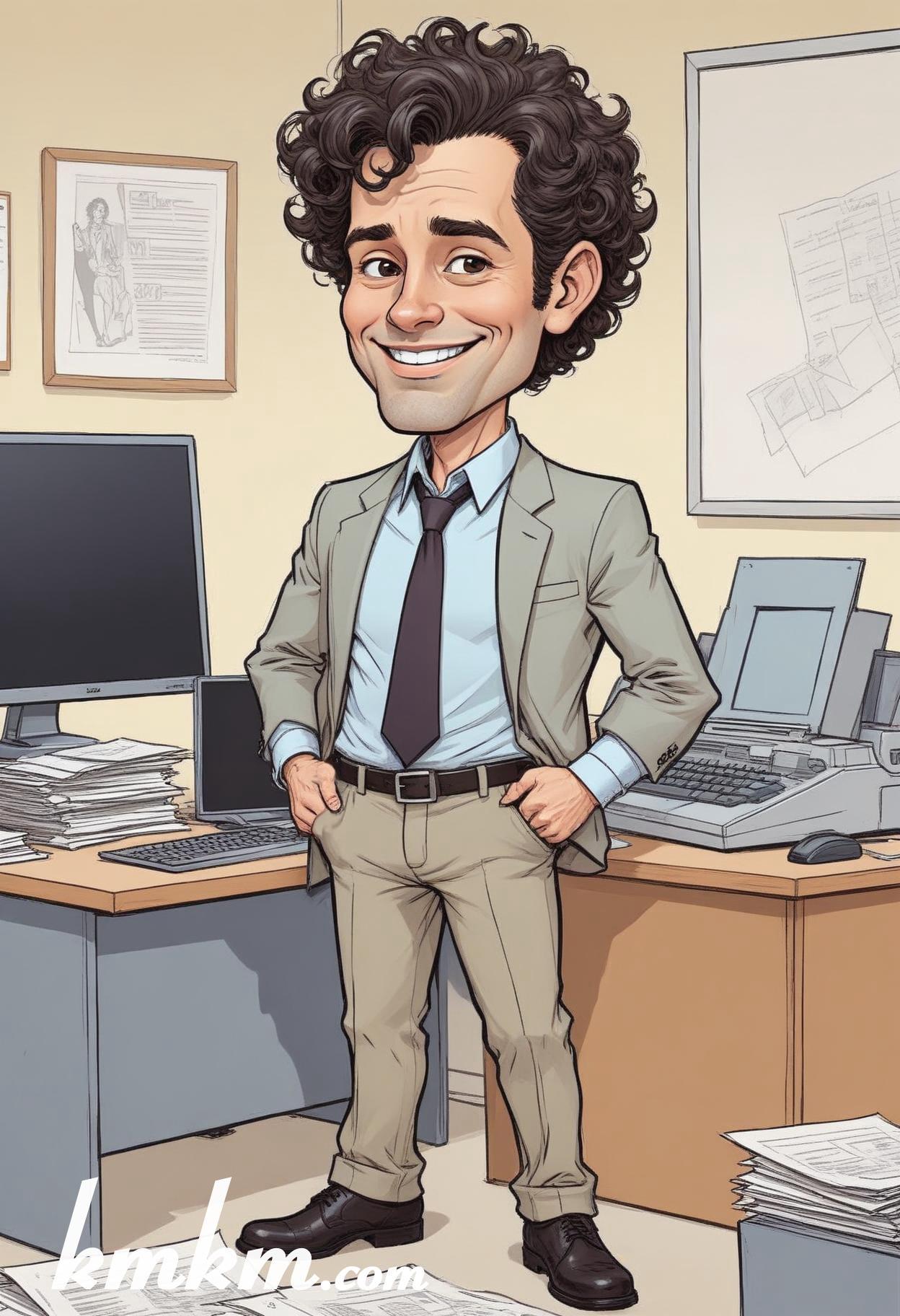 Businessman caricature cartoon drawing 02