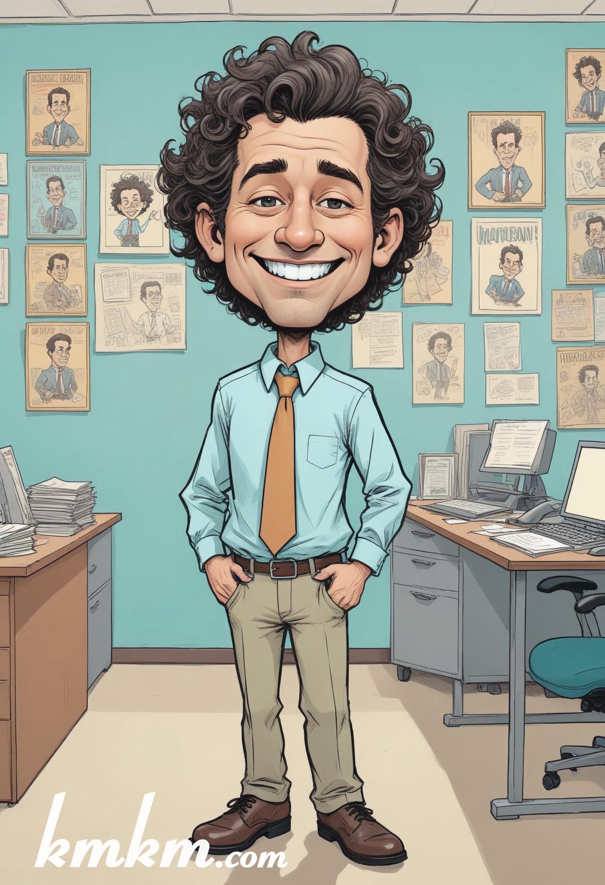 Businessman caricature cartoon drawing 03