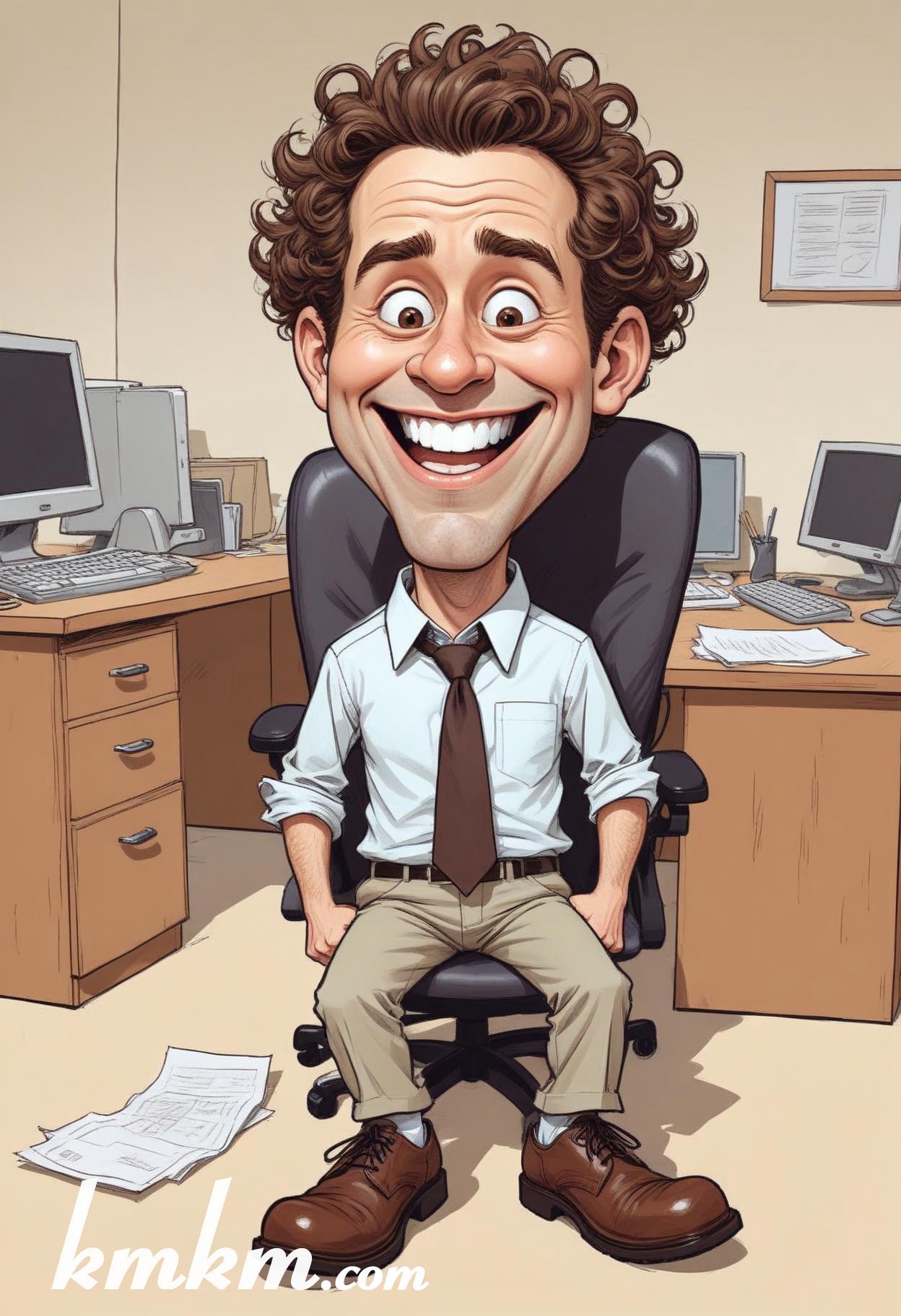 Businessman caricature cartoon drawing 06