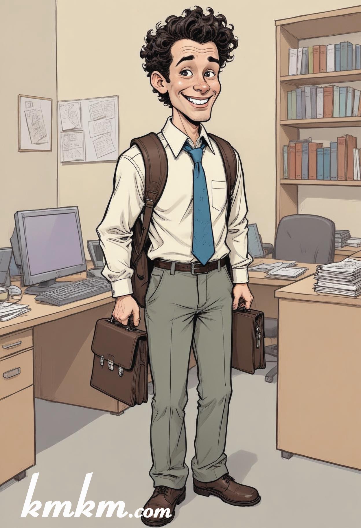 Businessman caricature cartoon drawing 10