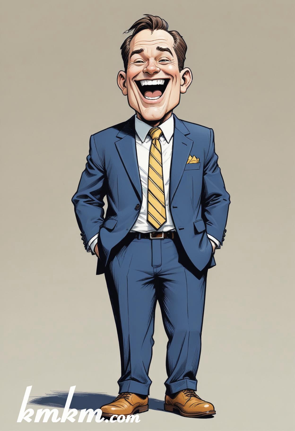 Businessman caricature cartoon drawing 12