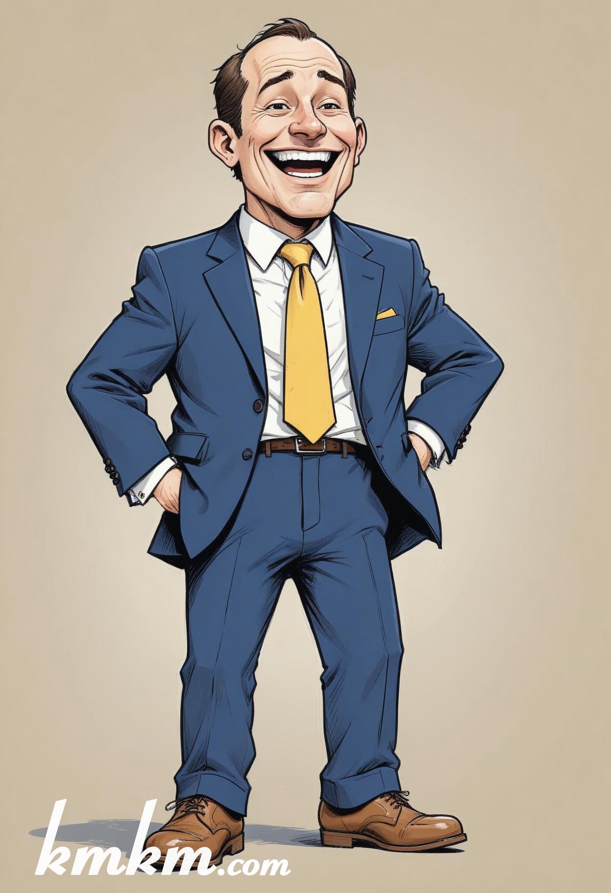 Businessman caricature cartoon drawing 13