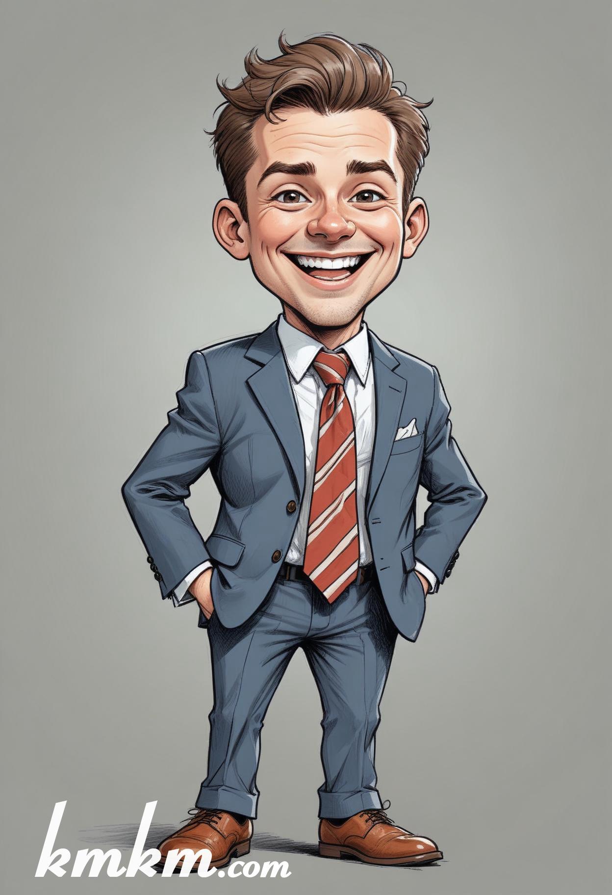 Businessman caricature cartoon drawing 14