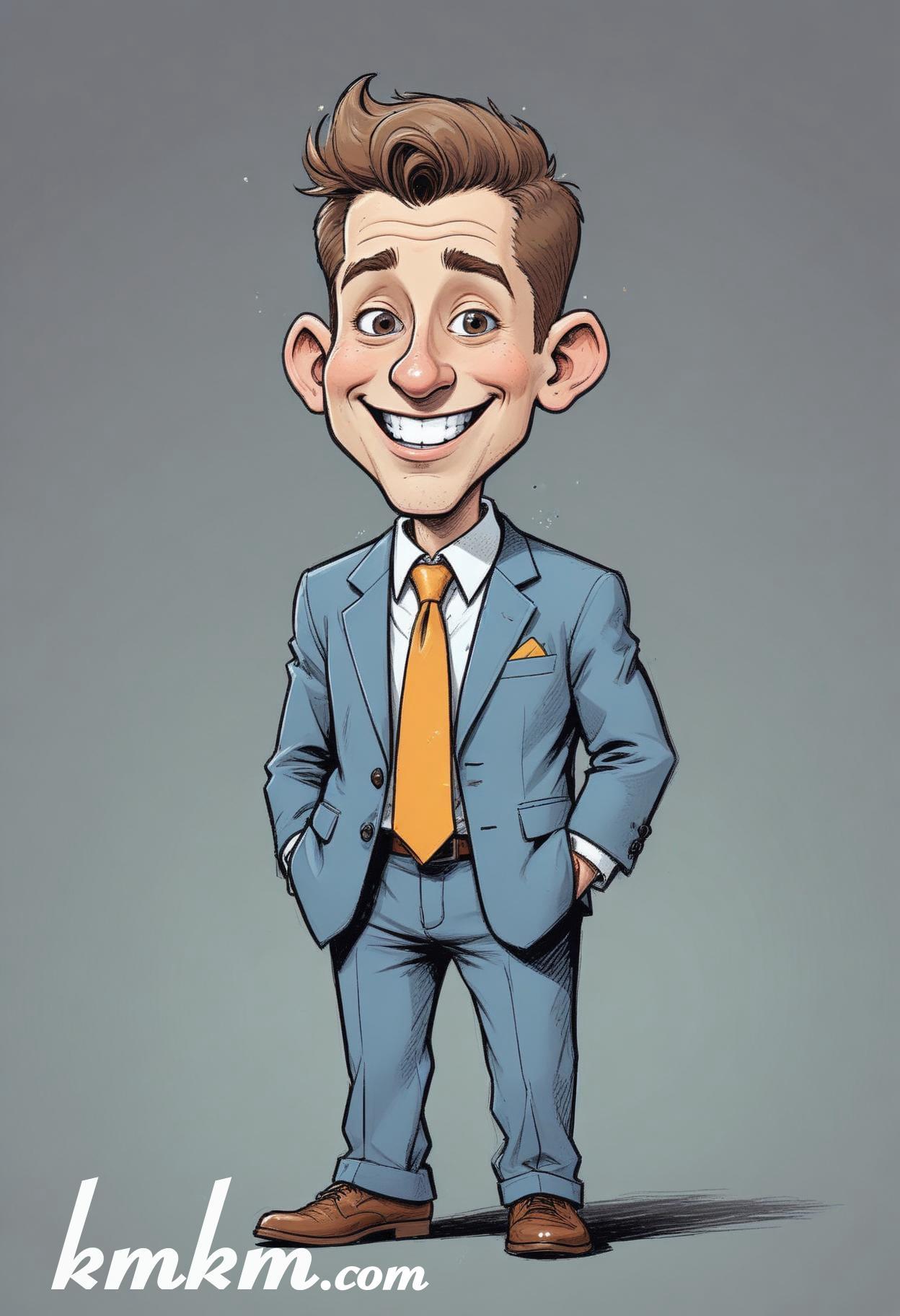Businessman caricature cartoon drawing 15