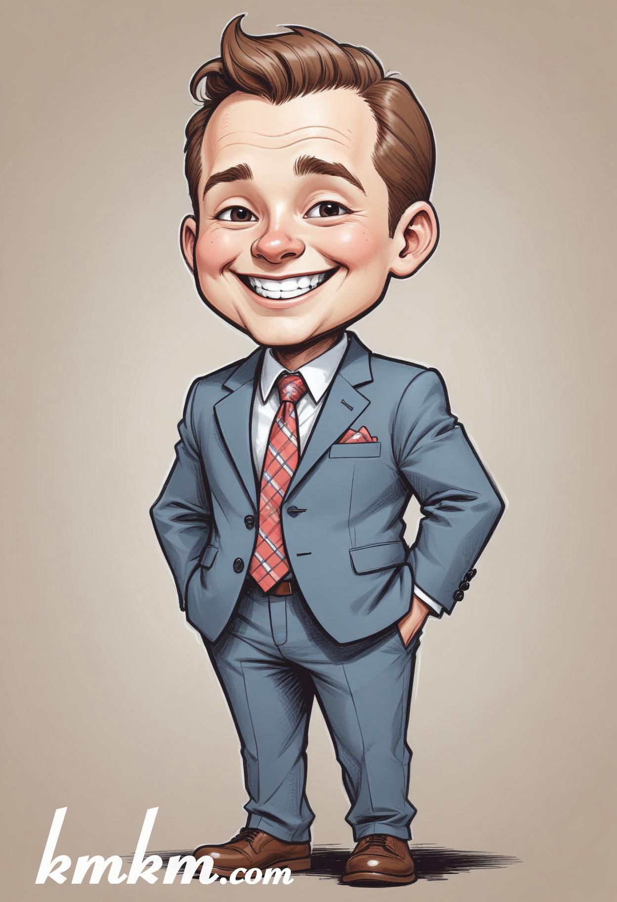Businessman caricature cartoon drawing 16