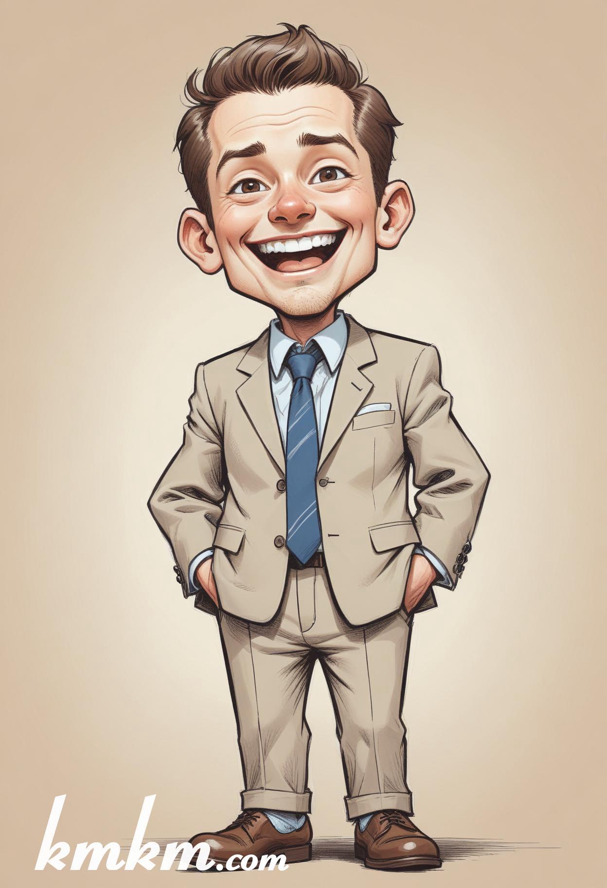 Businessman caricature cartoon drawing 17