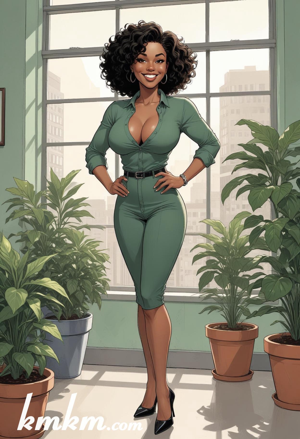 Businesswoman caricature cartoon drawing 03