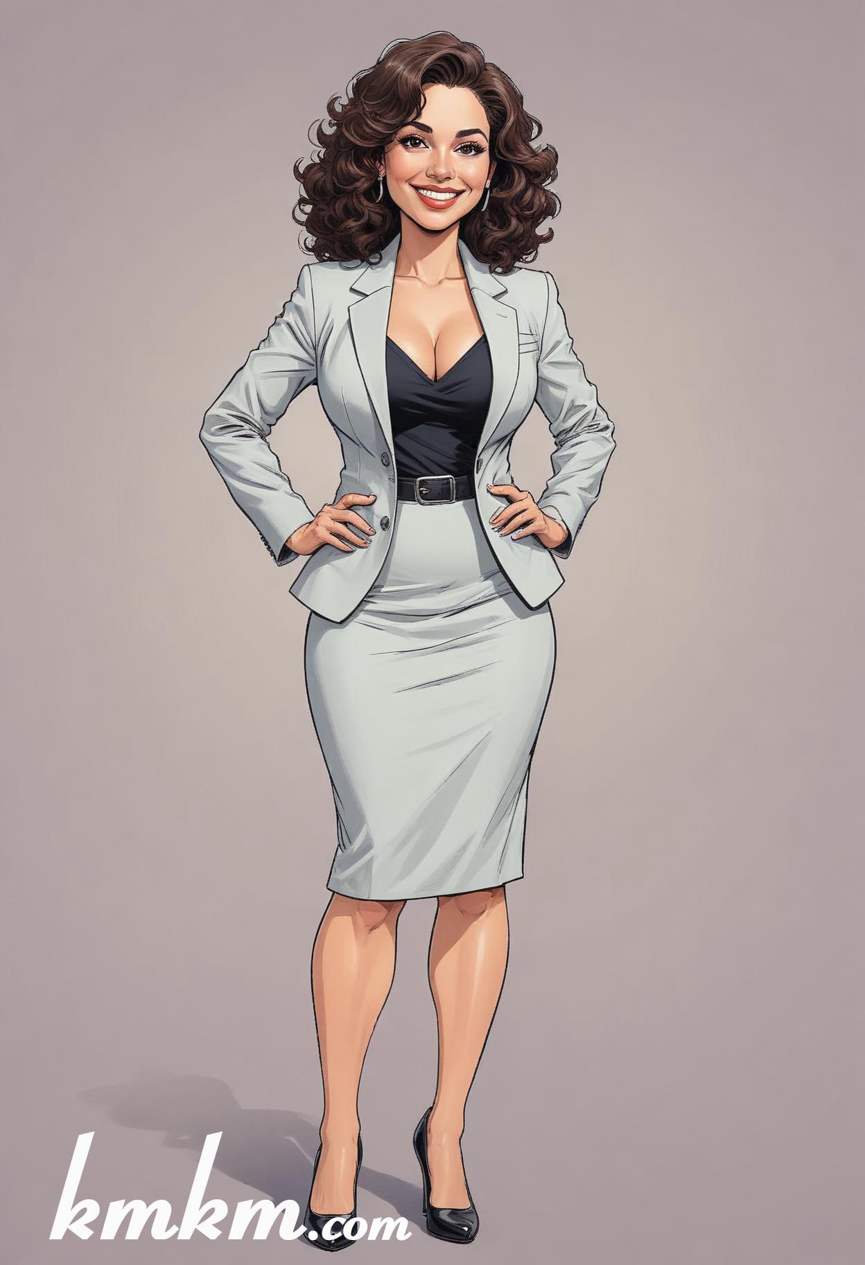Businesswoman caricature cartoon drawing 18