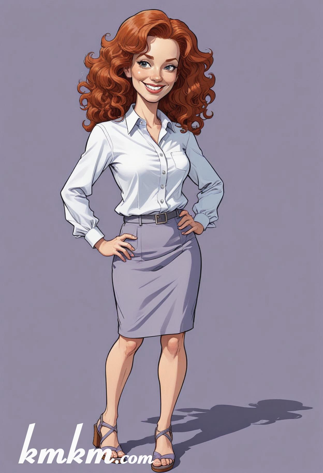 Businesswoman caricature cartoon drawing 20