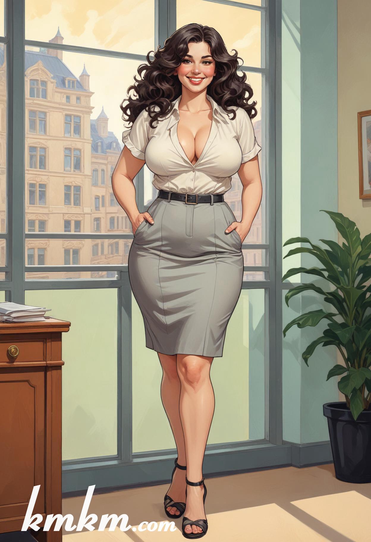 Businesswoman costume ideas cartoon drawing 02