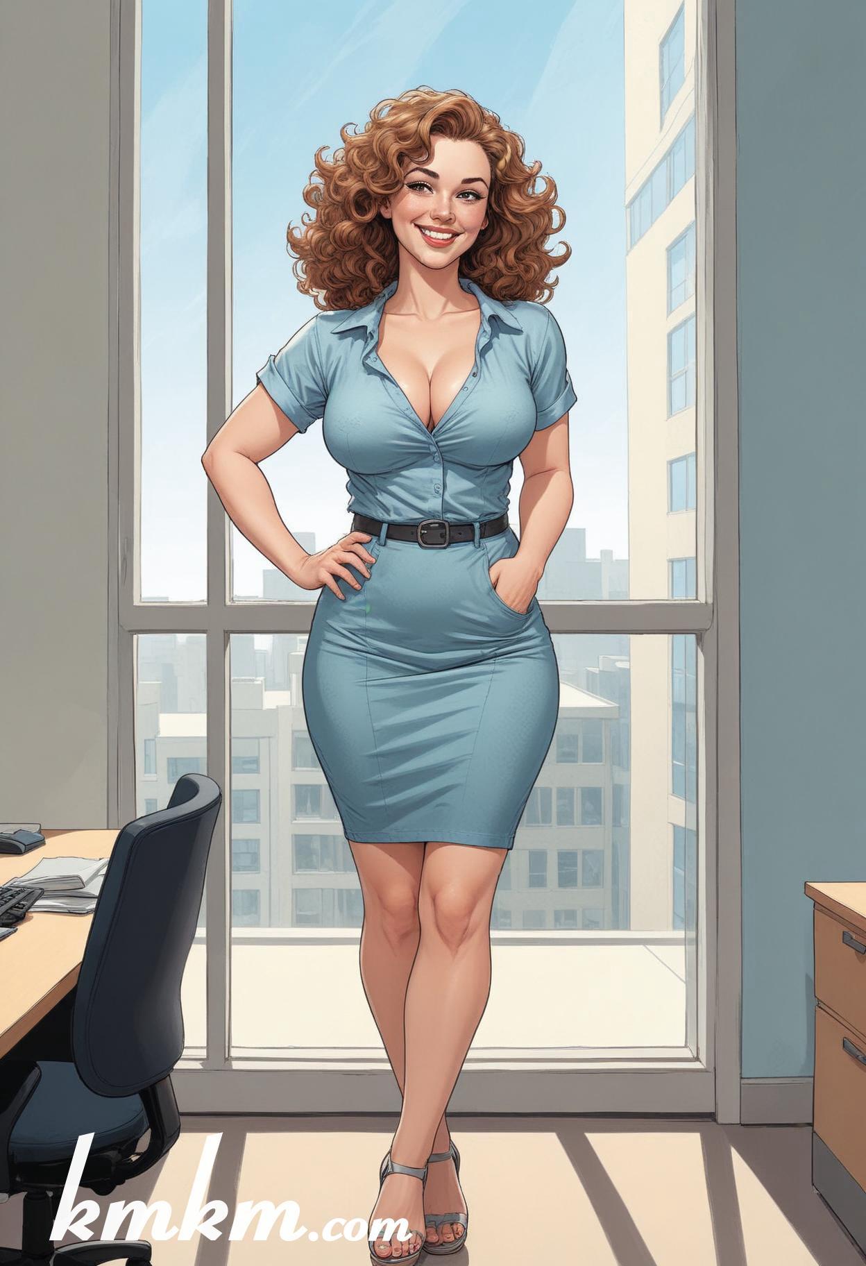 Businesswoman lifestyle cartoon drawing 10
