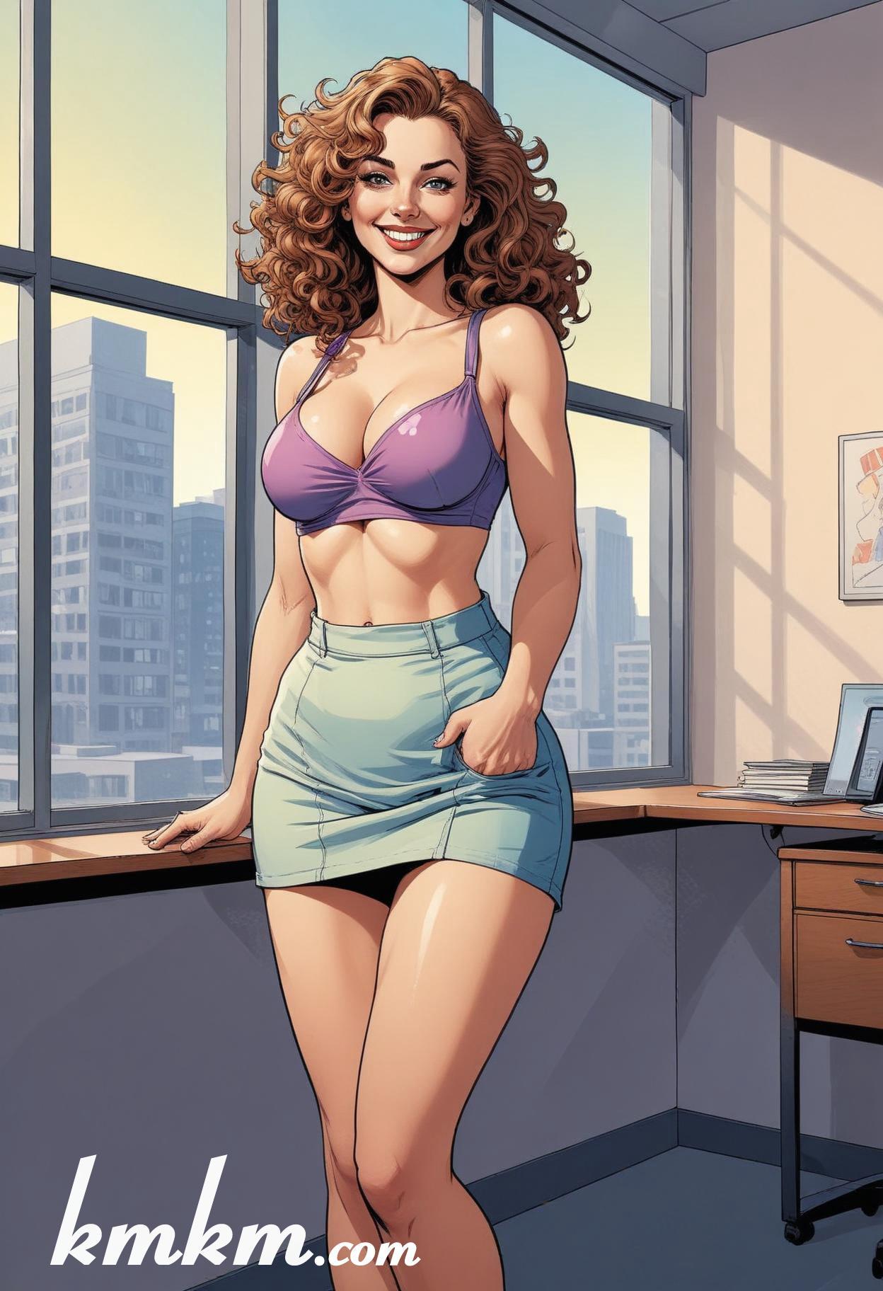 Businesswoman lifestyle cartoon drawing 12